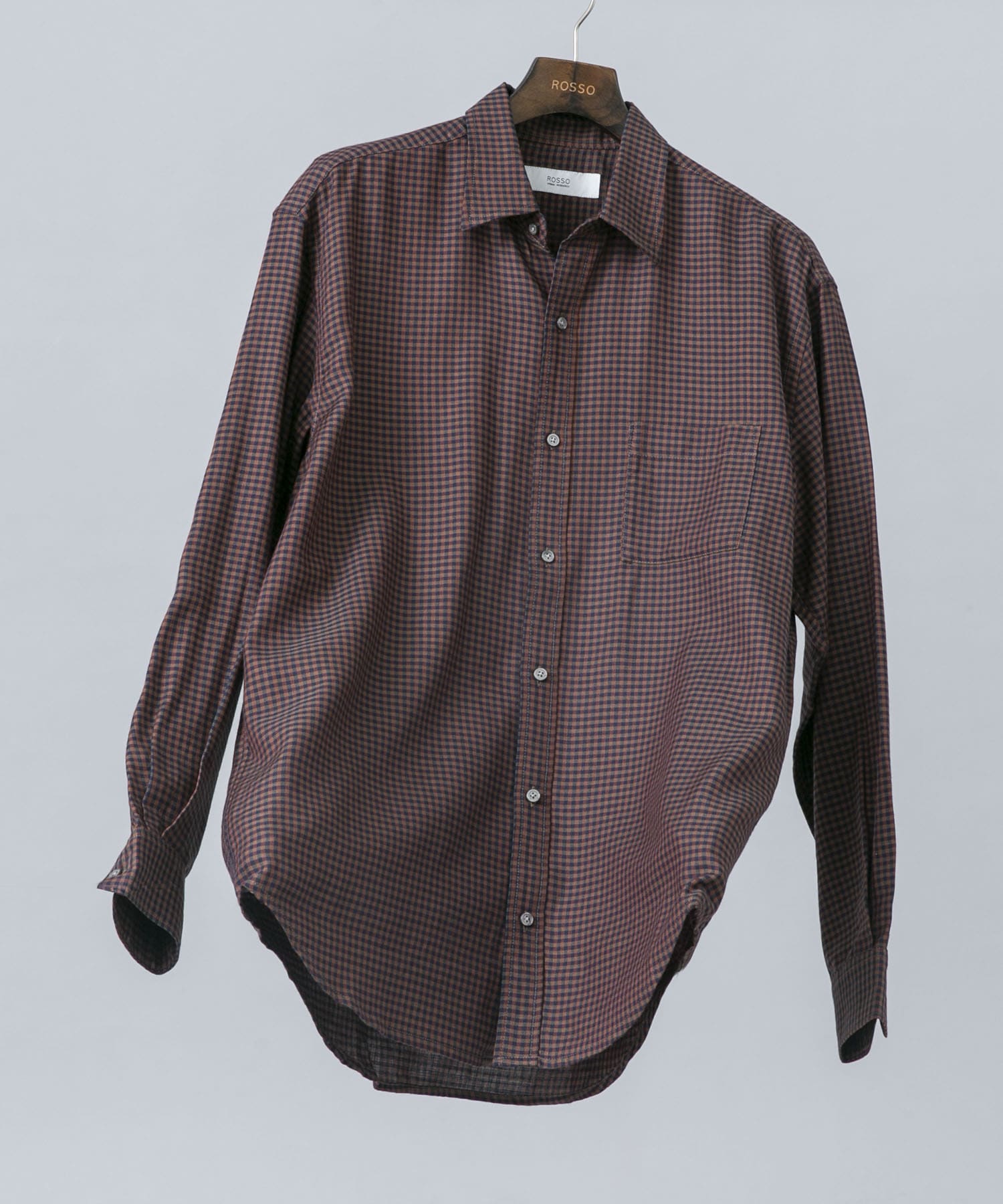アーバンリラックスウールシャツ BRN CHECK S