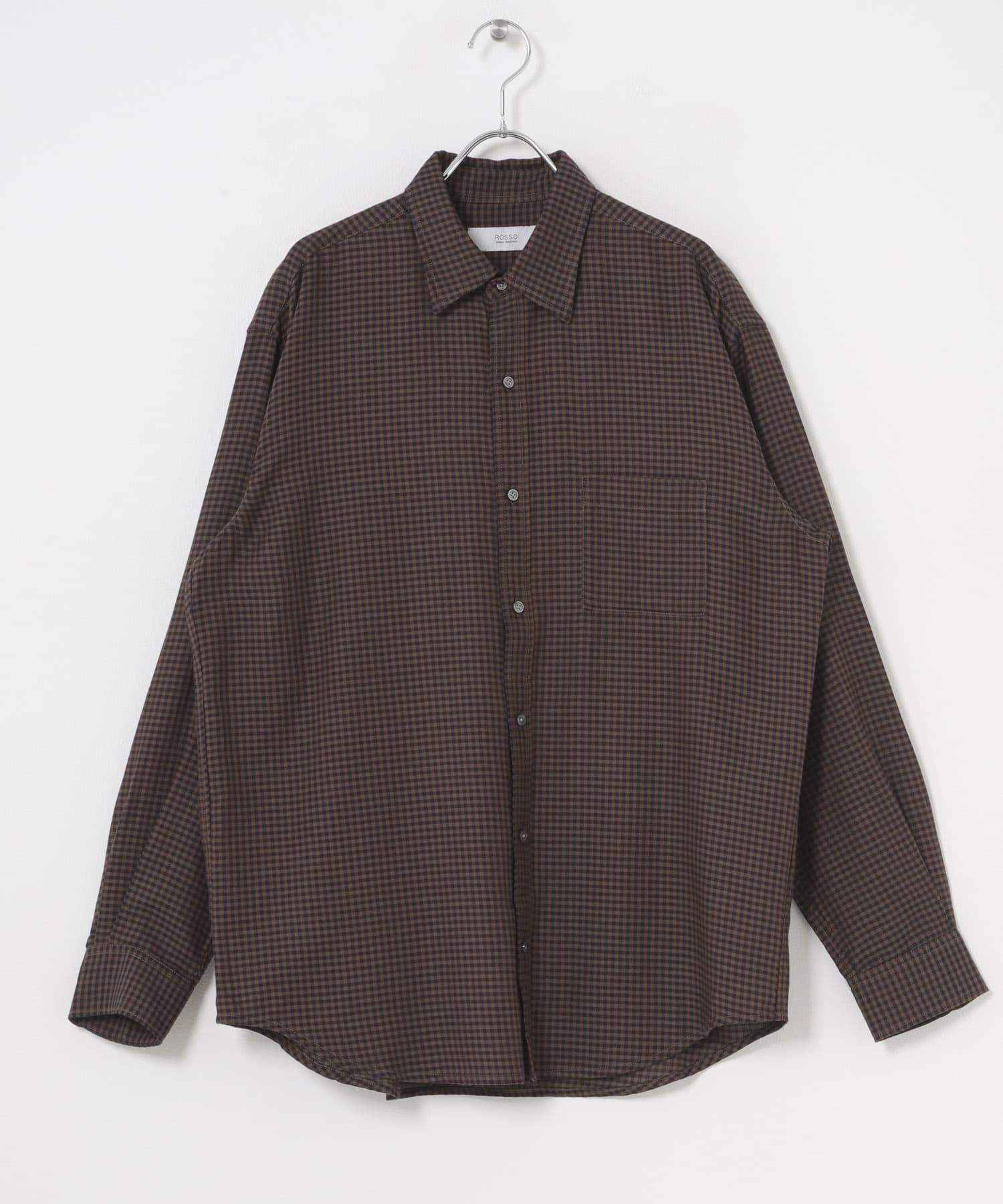 アーバンリラックスウールシャツ BRN CHECK S