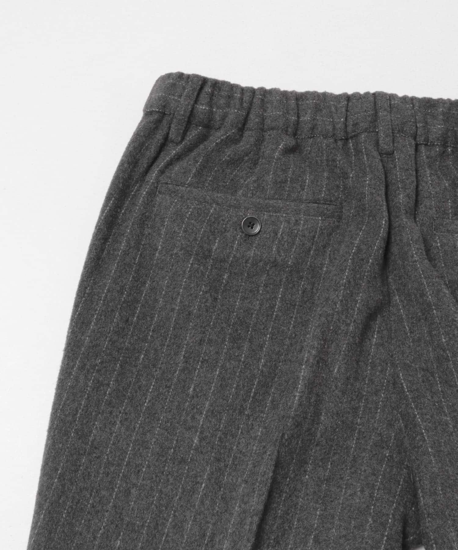 ウールストライプテーパードスラックス(M NAVY): ボトム｜URBAN