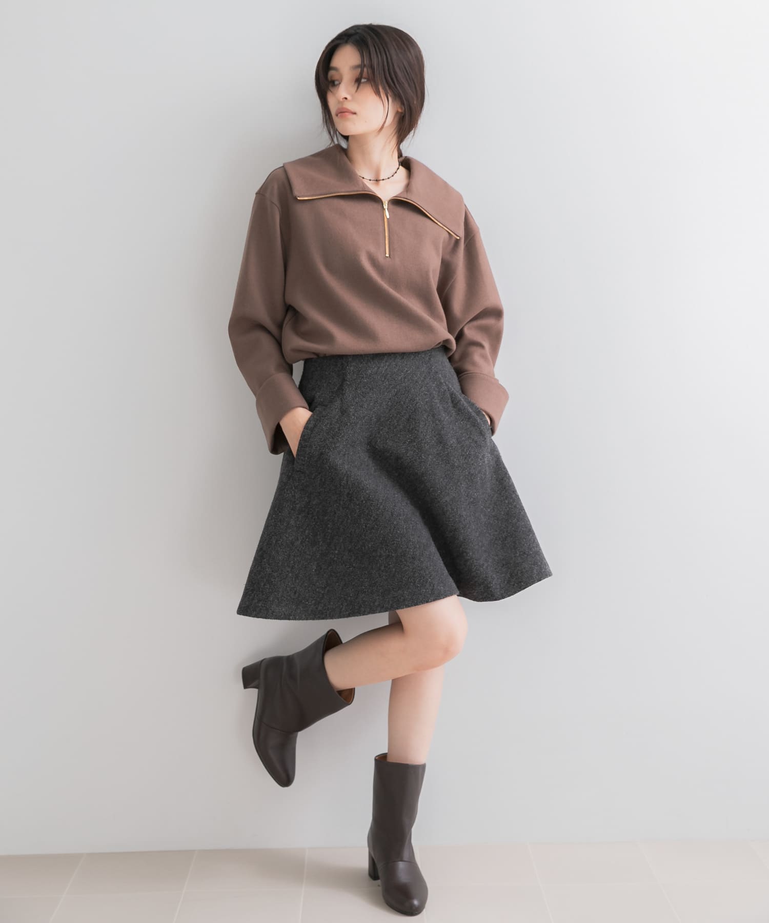 ブークレーフレアミニスカート