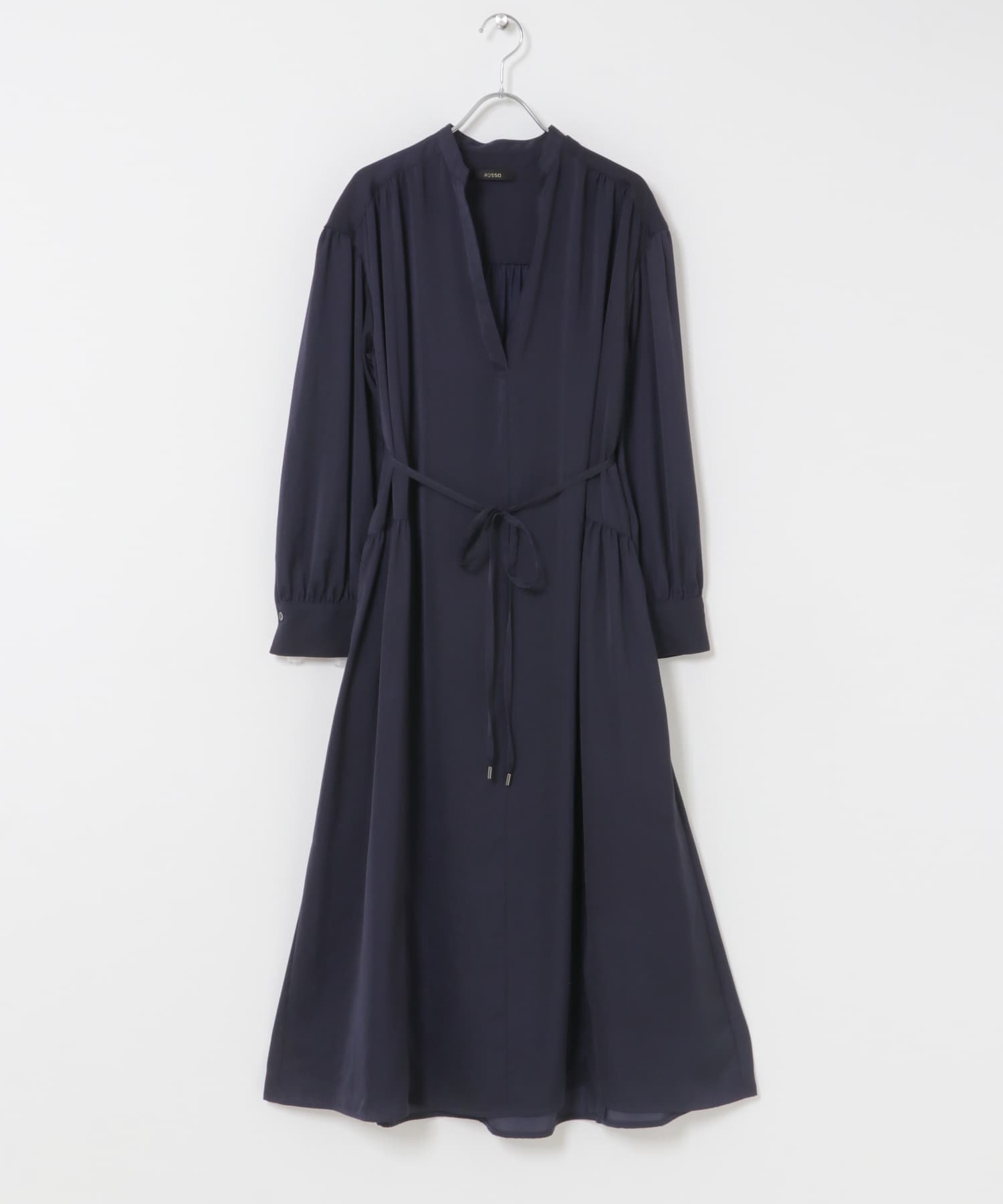 ヴィンテージサテンテントワンピース NAVY Free
