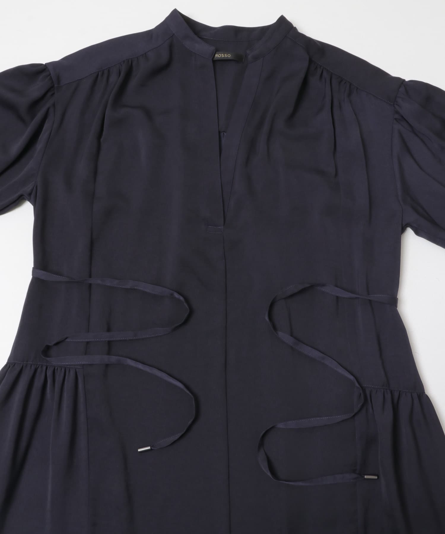 ヴィンテージサテンテントワンピース NAVY Free
