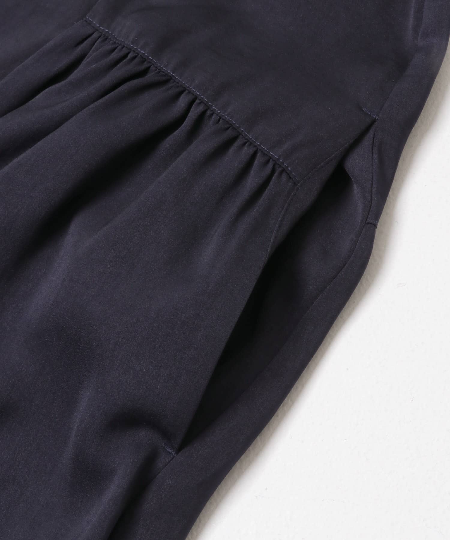ヴィンテージサテンテントワンピース NAVY Free