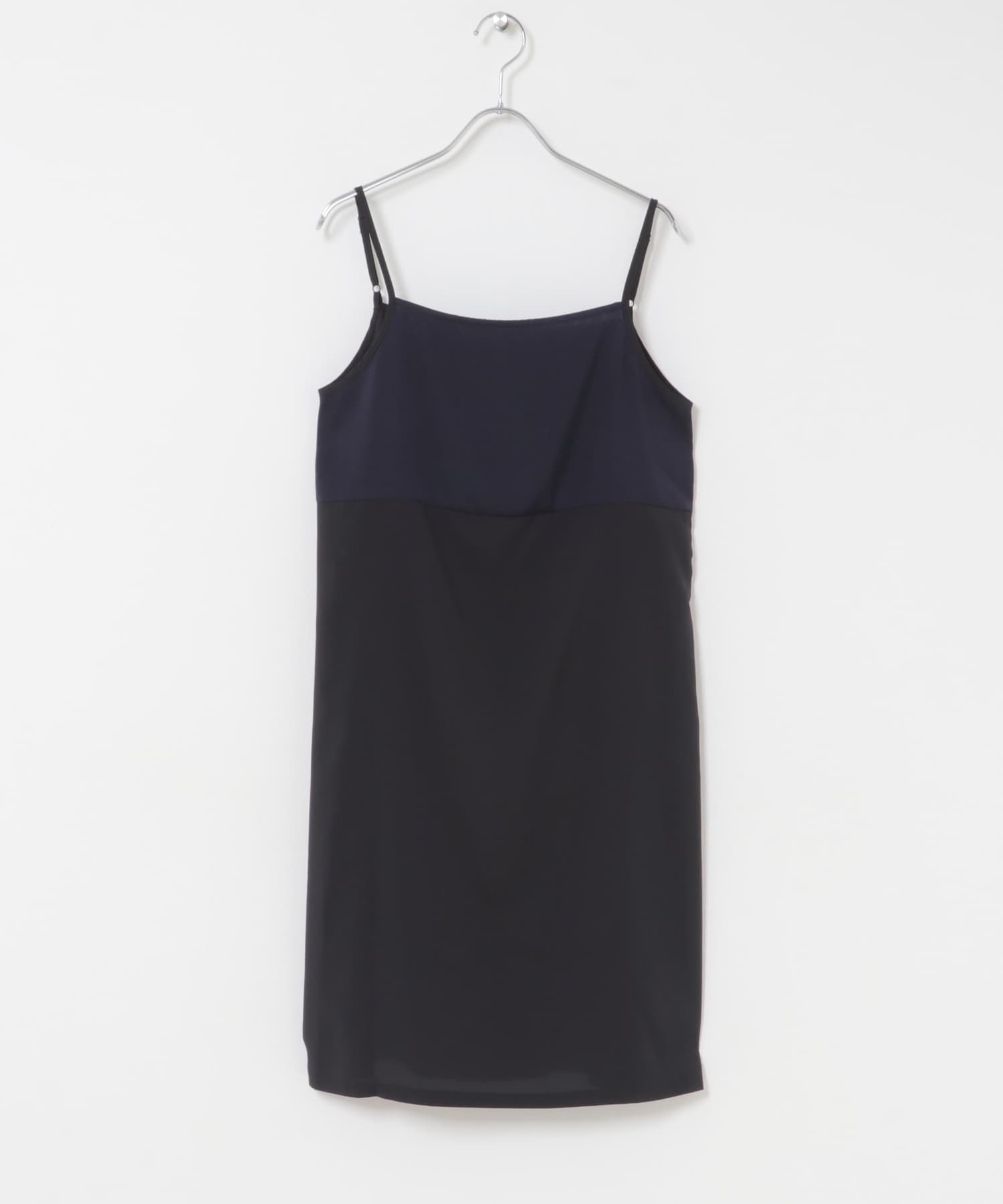 ヴィンテージサテンテントワンピース NAVY Free