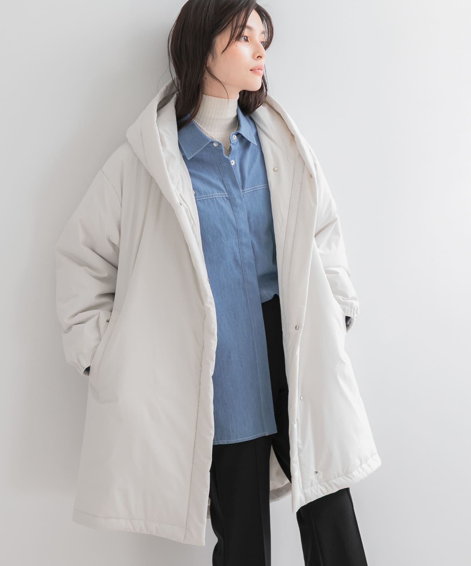 『WEB/一部店舗限定』撥水 パデットミドルコート