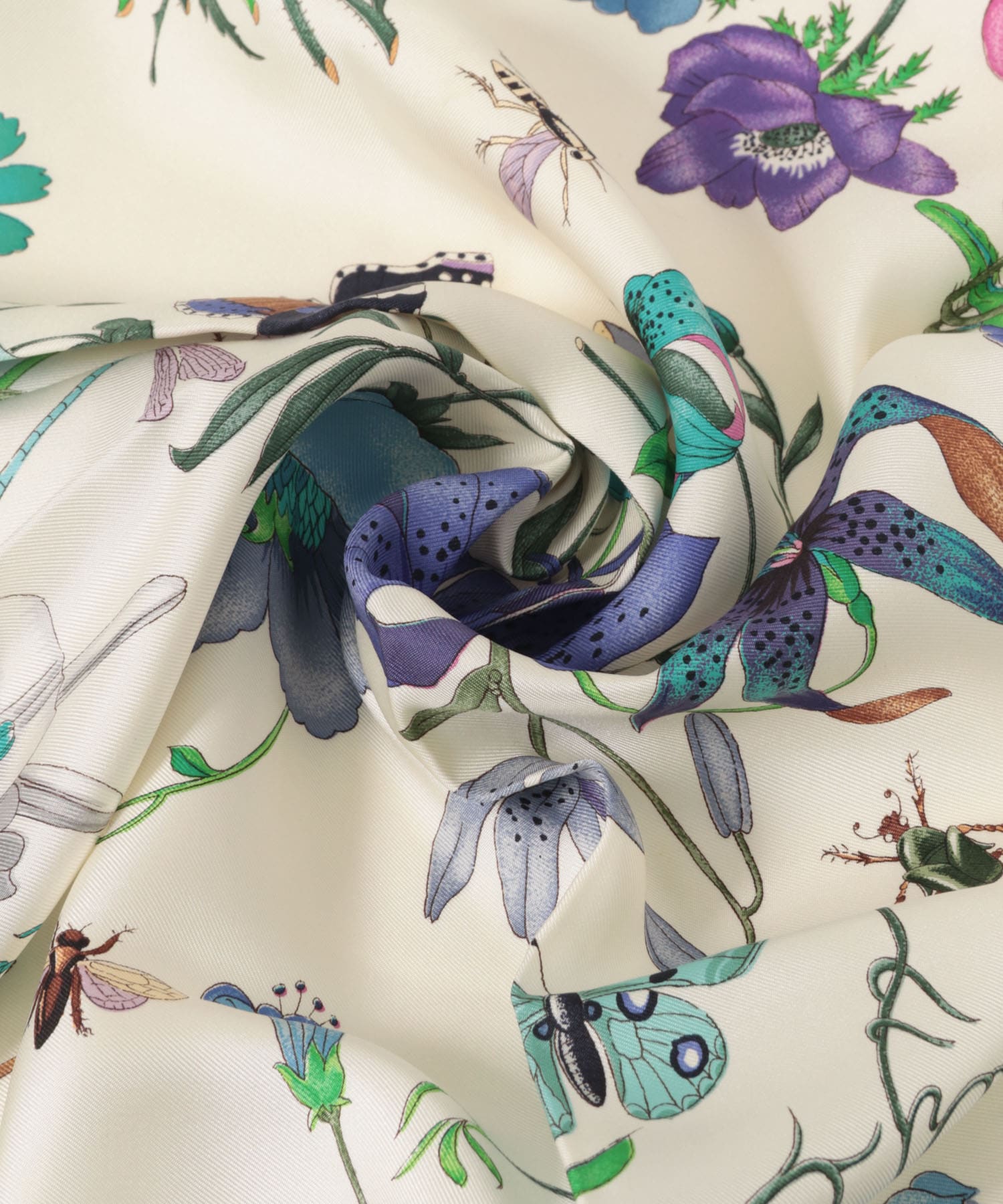 VINTAGE　GUCCIスカーフ BLUE -