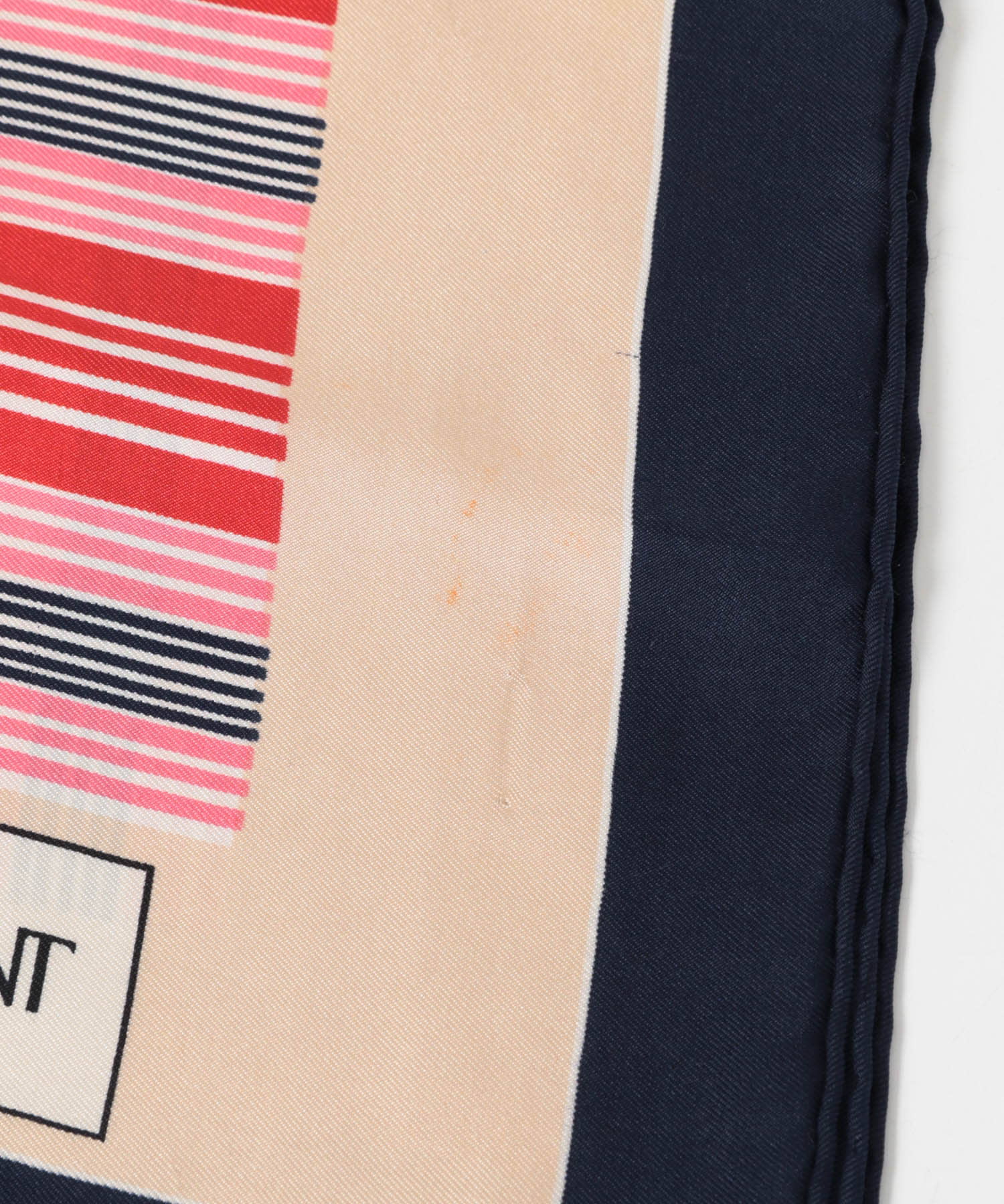 VINTAGE　YVESAINTLAURENTスカーフ PINKSTRIPE -