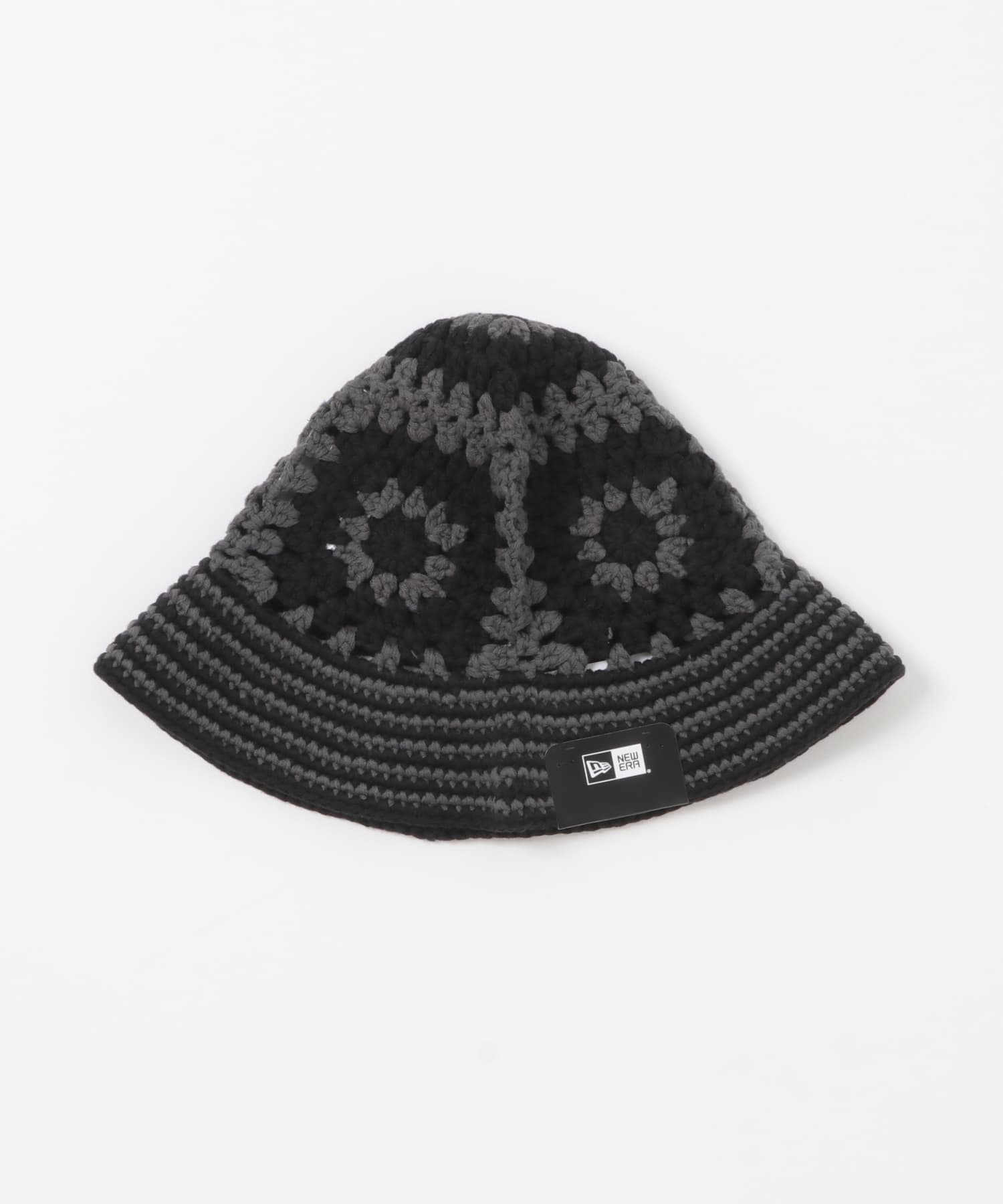 New Era　CROCHET KNIT DGRY BLK BLACK One