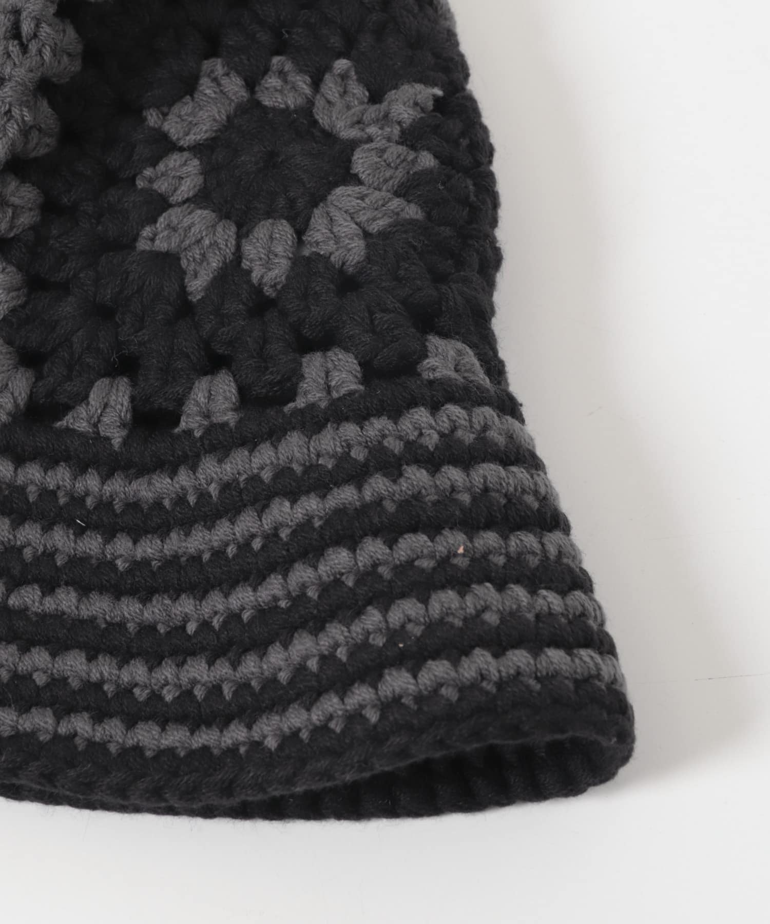 New Era　CROCHET KNIT DGRY BLK BLACK One