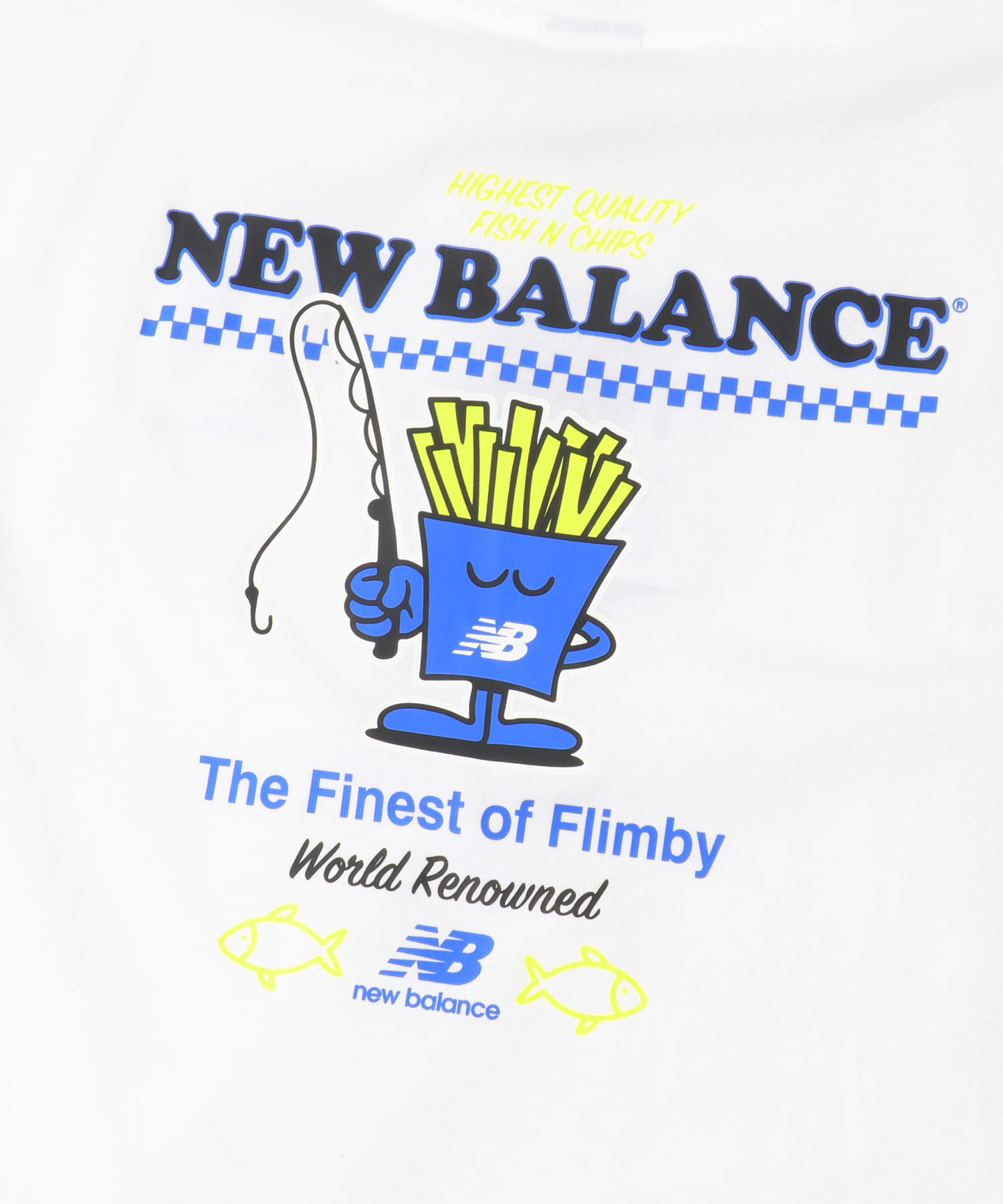 NEW BALANCE　フィッシュアンドチップスTシャツ ホワイト M