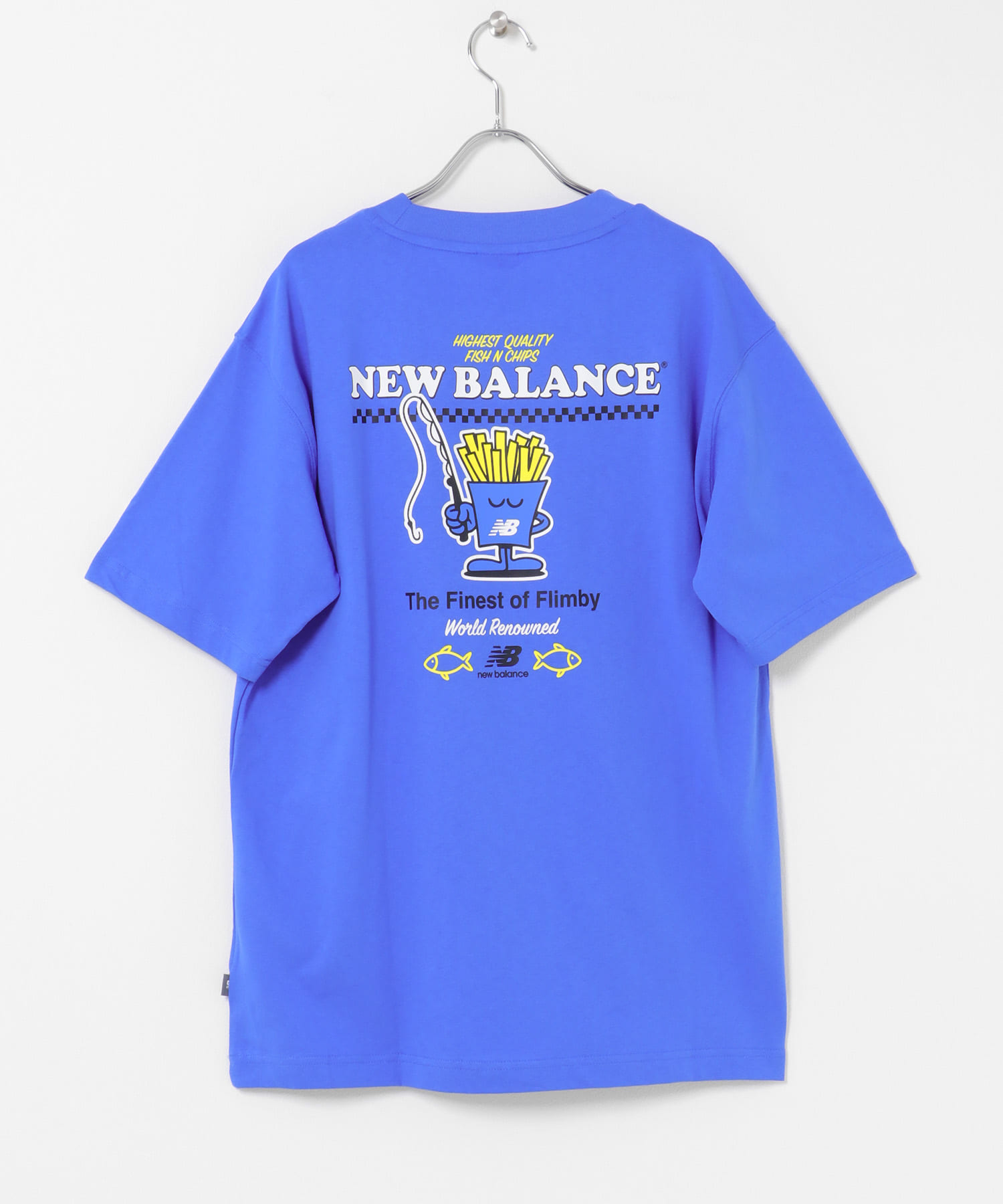 NEW BALANCE　フィッシュアンドチップスTシャツ ブルーバード M