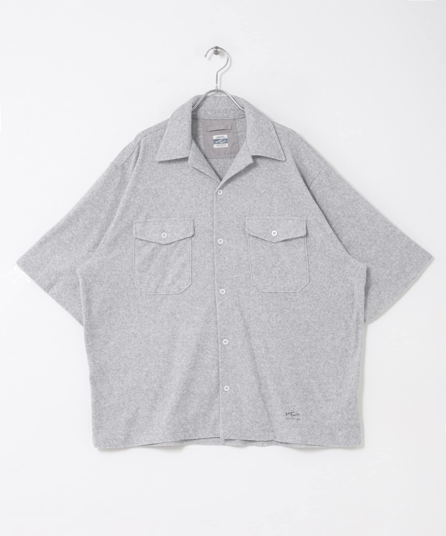 ARMY TWILL　PILE OPEN COLLAR SHIRTS