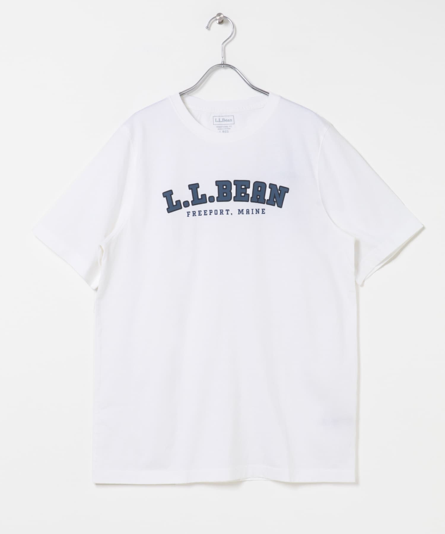L.L.Bean　UNSHRINKABLE GRAPHIC T-SHIRTS WHITE L