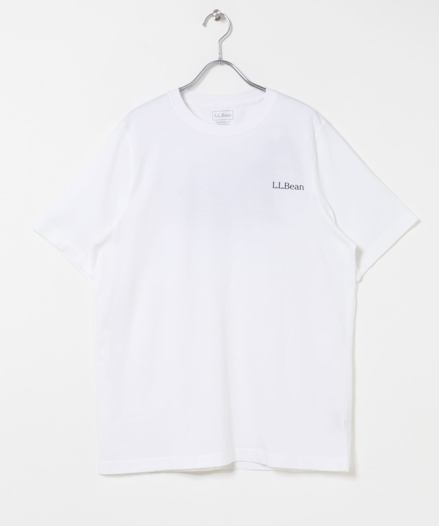 L.L.Bean　UNSHRINKABLE GRAPHIC T-SHIRTS WHITE O L