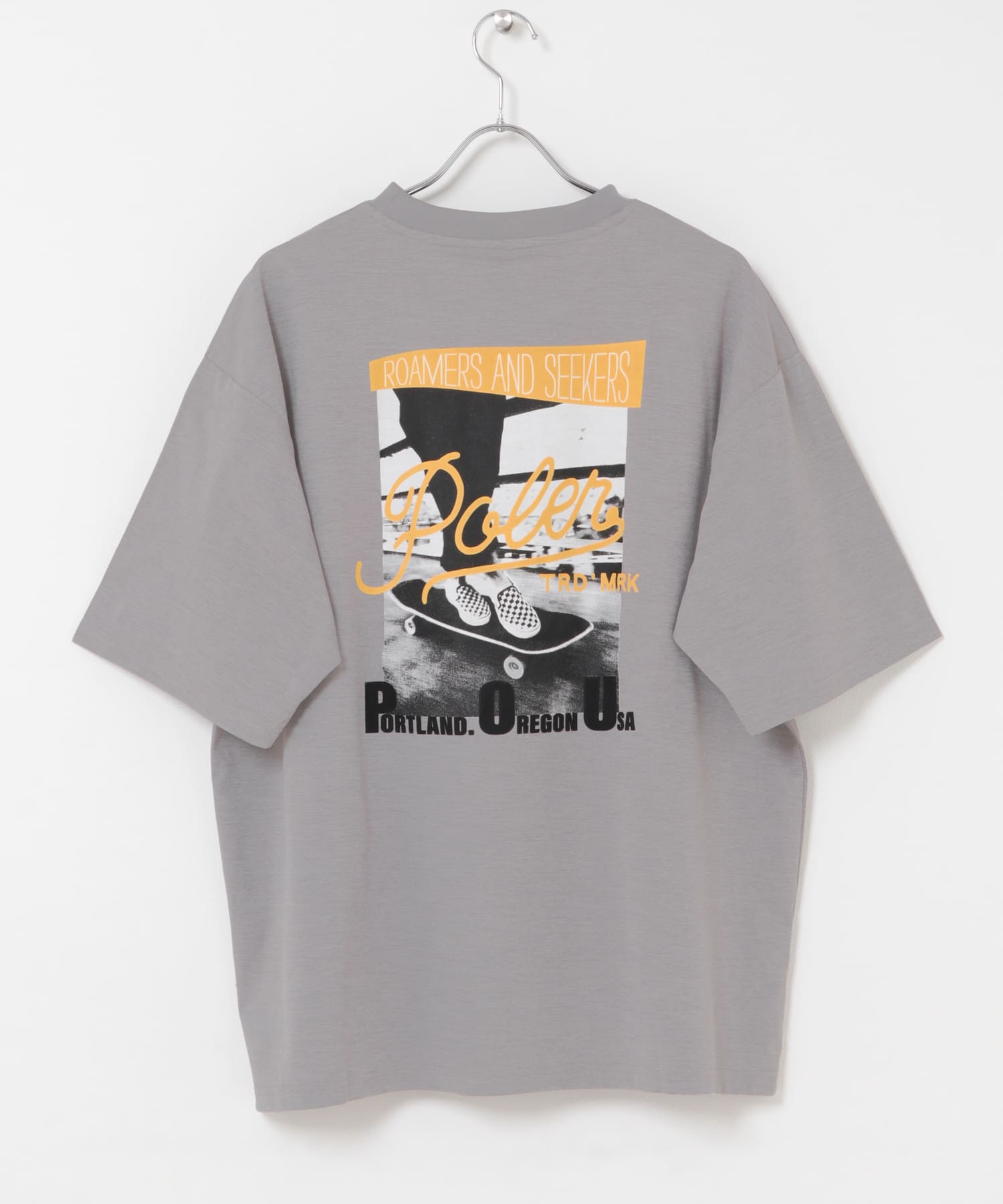 POLeR　PHOTO QUICK DRY T-SHIRTS GRAY M
