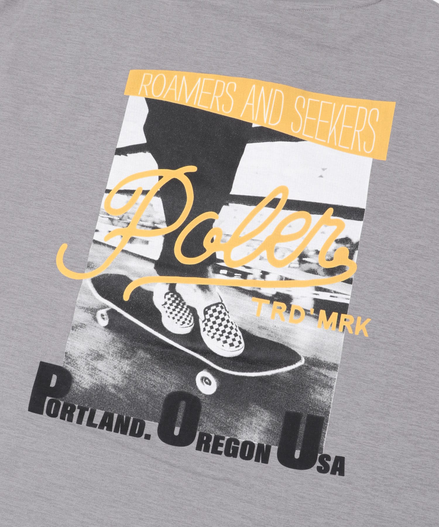 POLeR　PHOTO QUICK DRY T-SHIRTS GRAY M