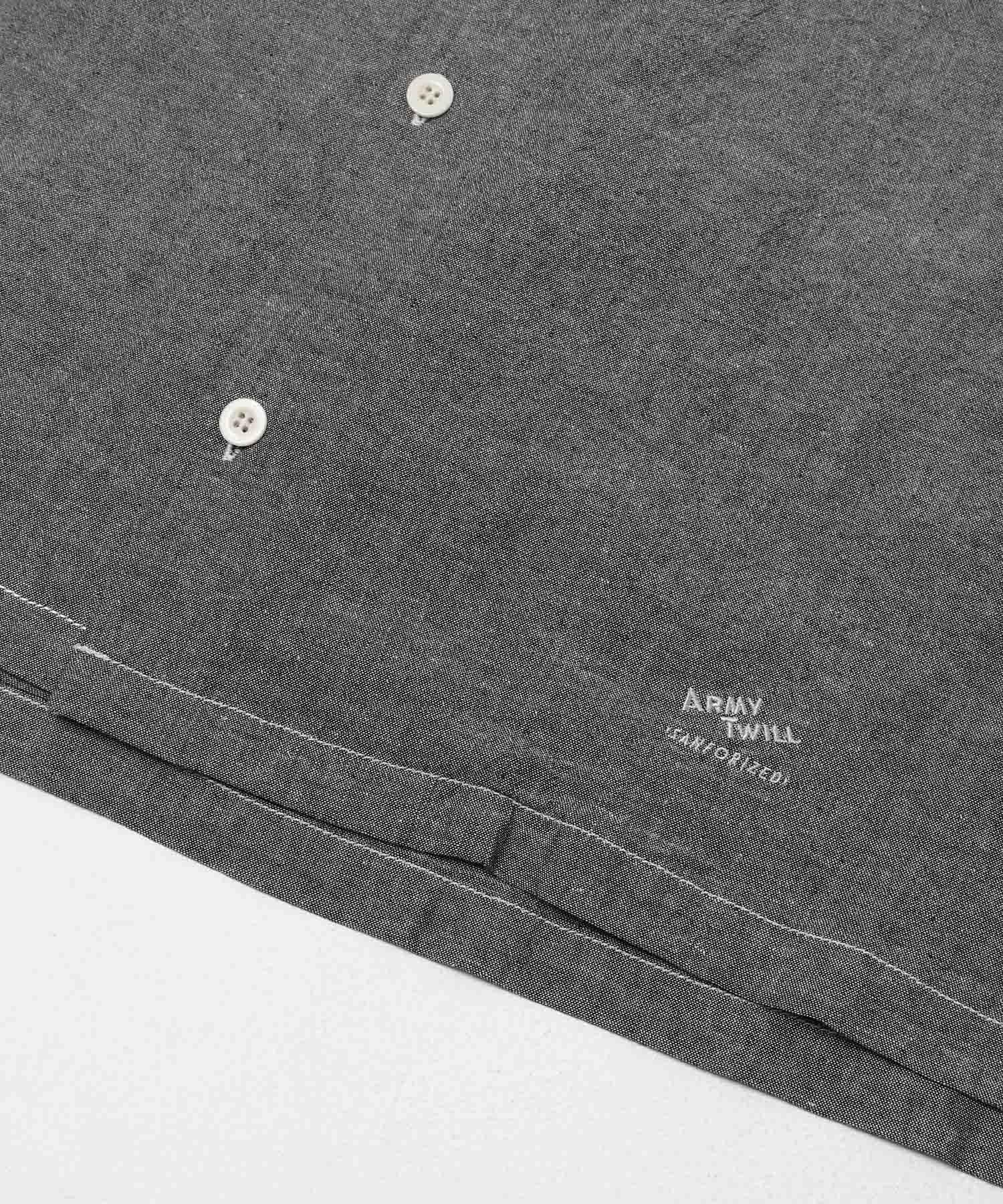 ARMY TWILL　CHAMBRAY OPEN COLLAR SHIRTS CHARCOAL S