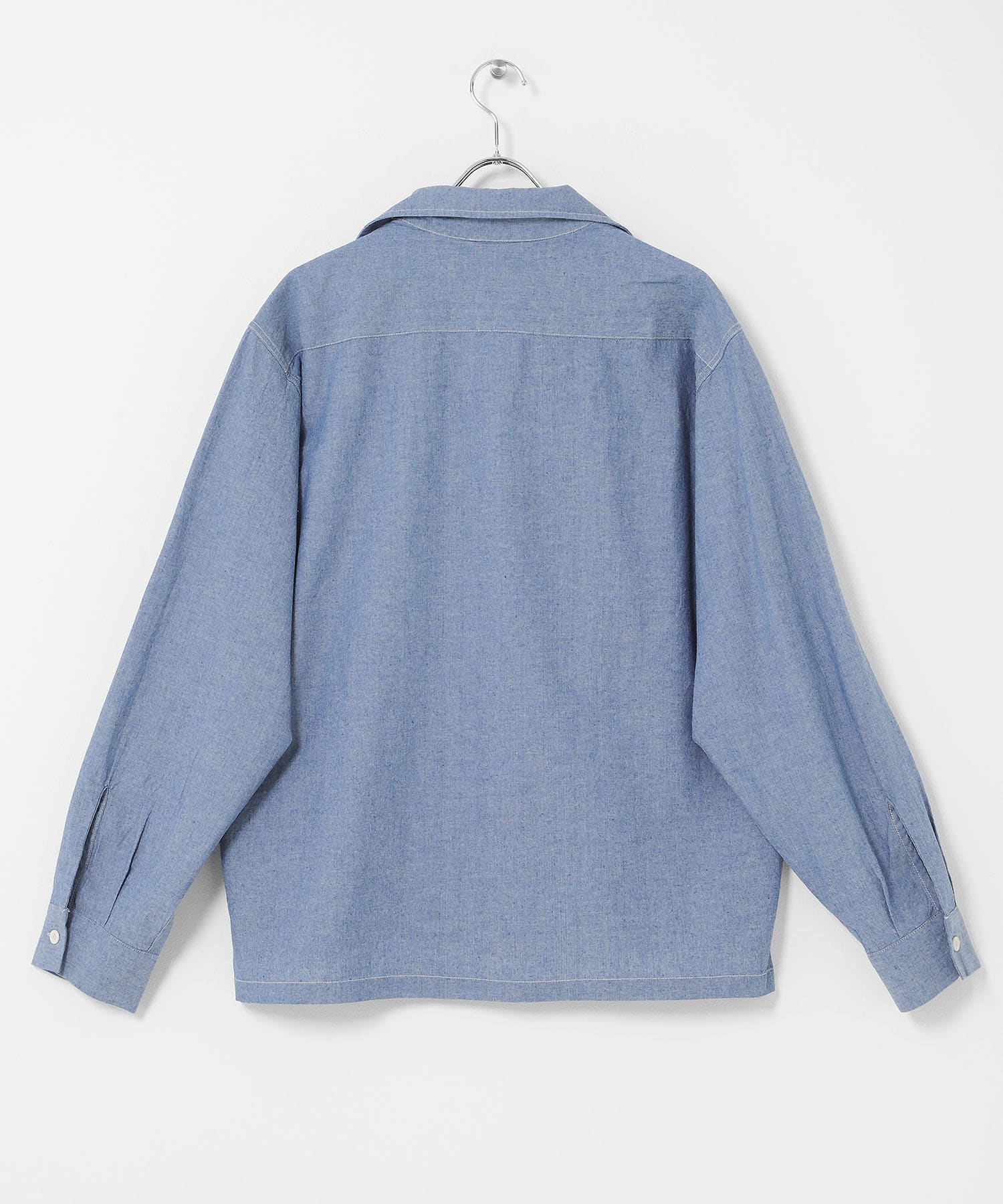 ARMY TWILL　CHAMBRAY OPEN COLLAR SHIRTS BLUE S