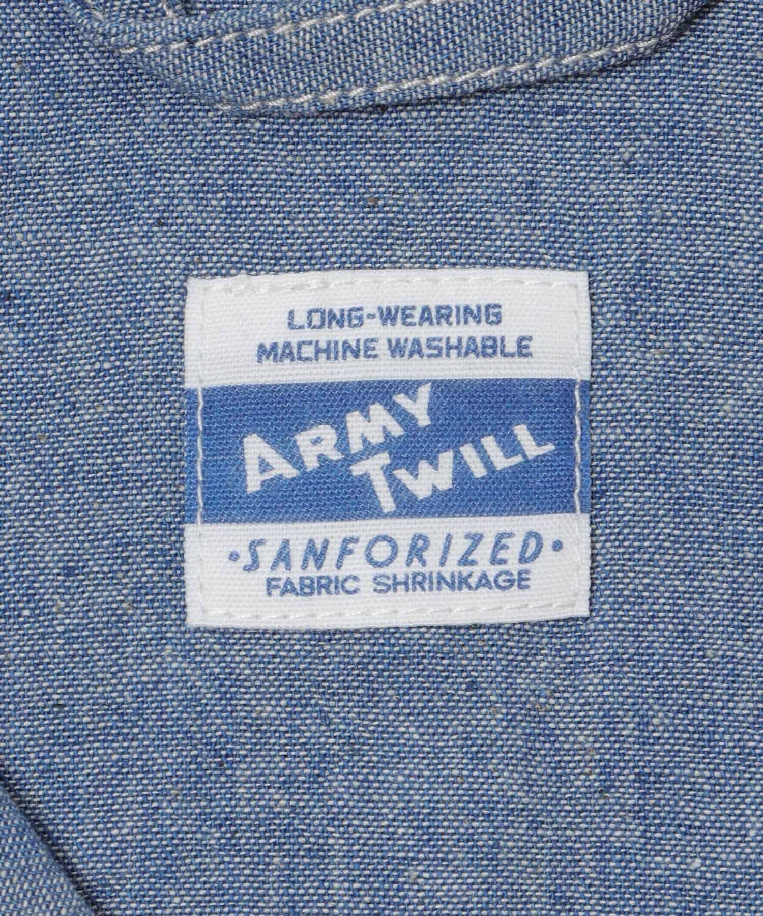 ARMY TWILL　CHAMBRAY OPEN COLLAR SHIRTS BLUE S