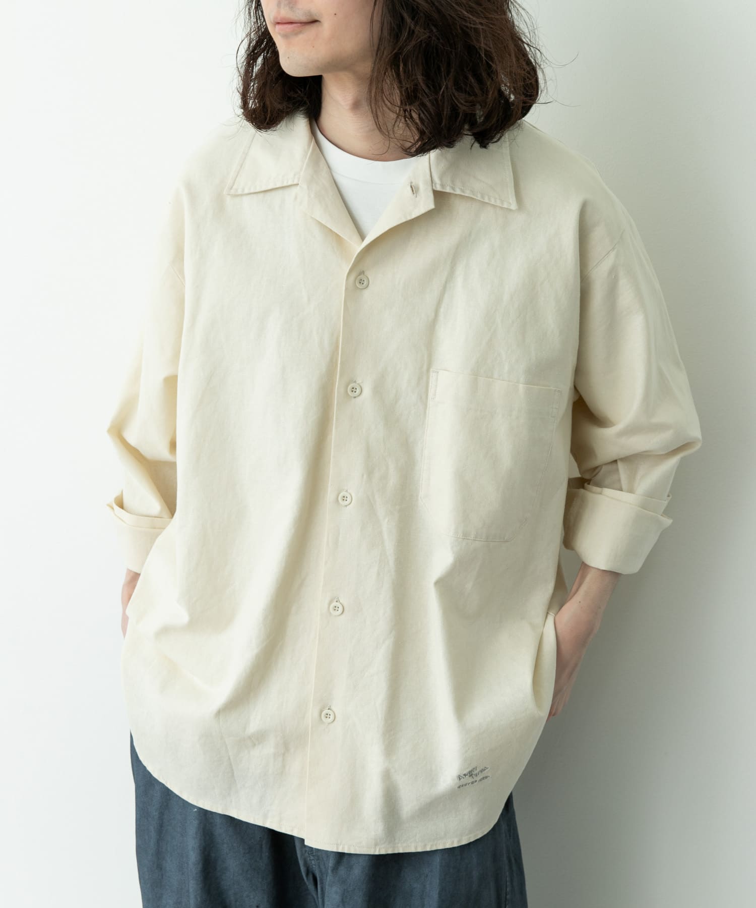 ARMY TWILL　COTTON LINEN UTILITYSHIRTS