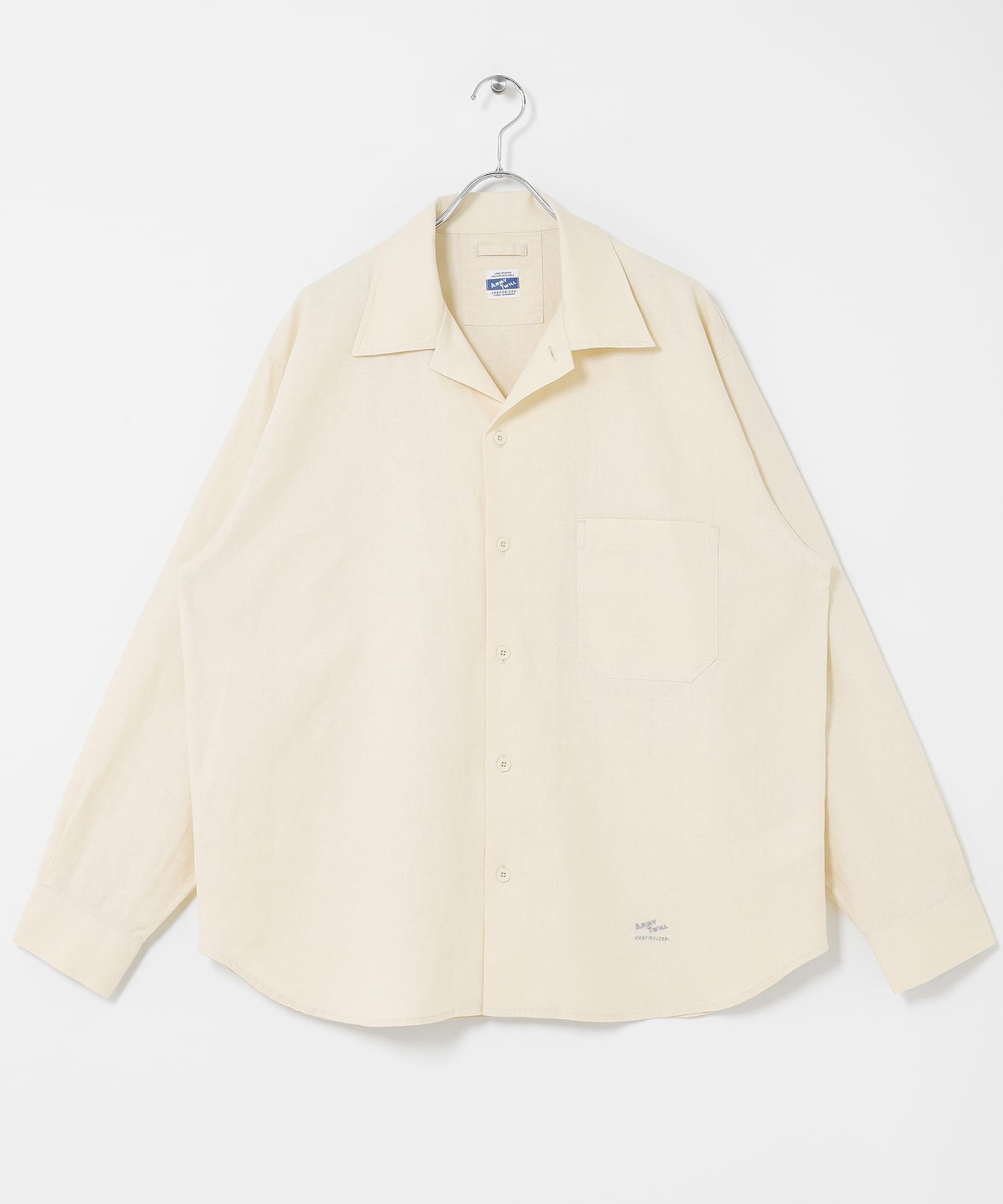 ARMY TWILL　COTTON LINEN UTILITYSHIRTS ECRU S