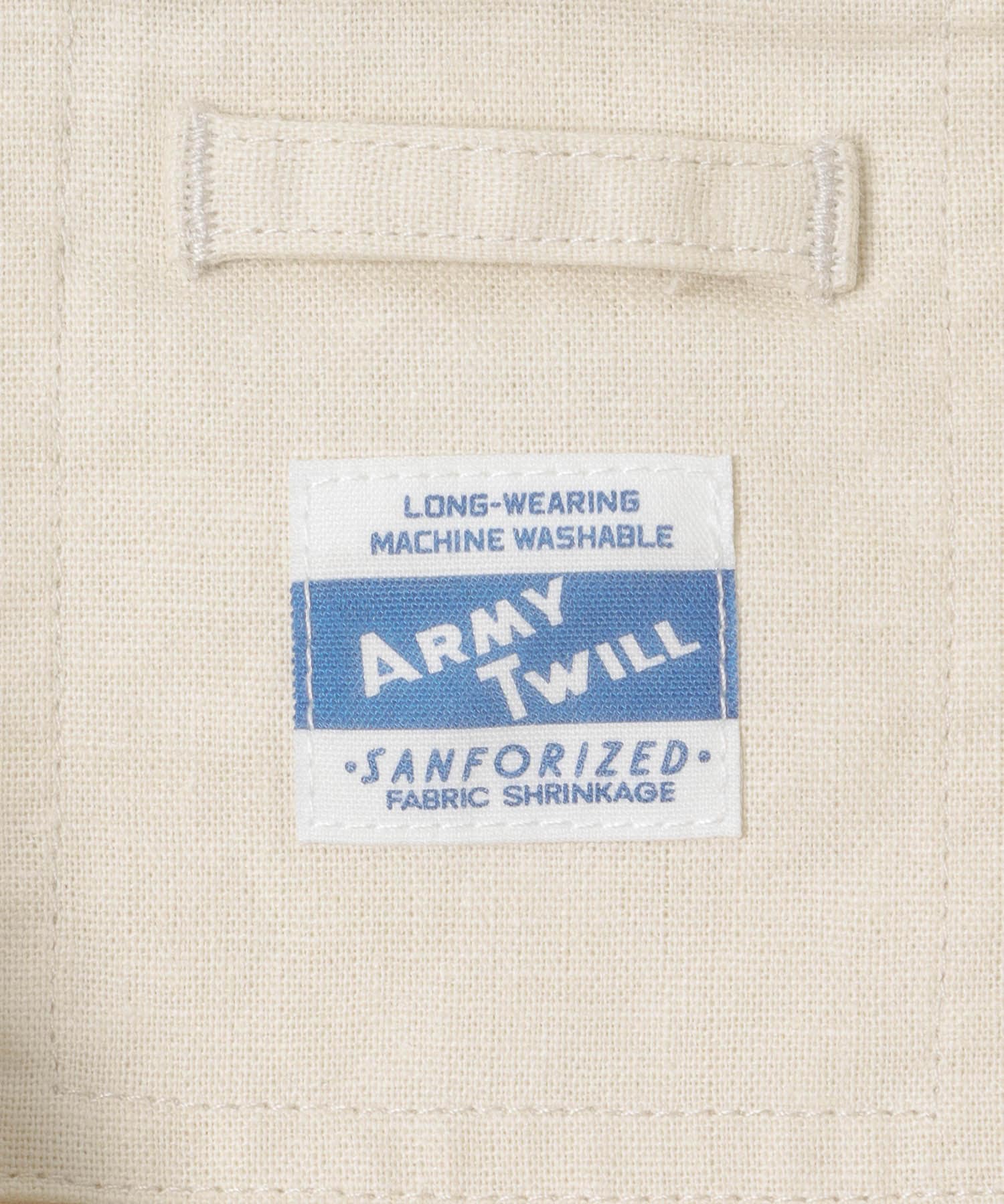 ARMY TWILL　COTTON LINEN UTILITYSHIRTS ECRU S