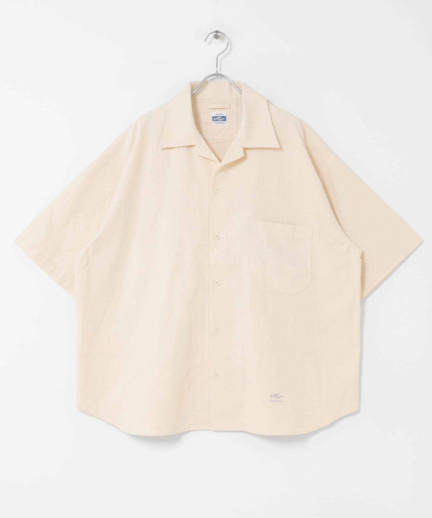 ARMY TWILL　COTTON LINEN HS SHIRTS