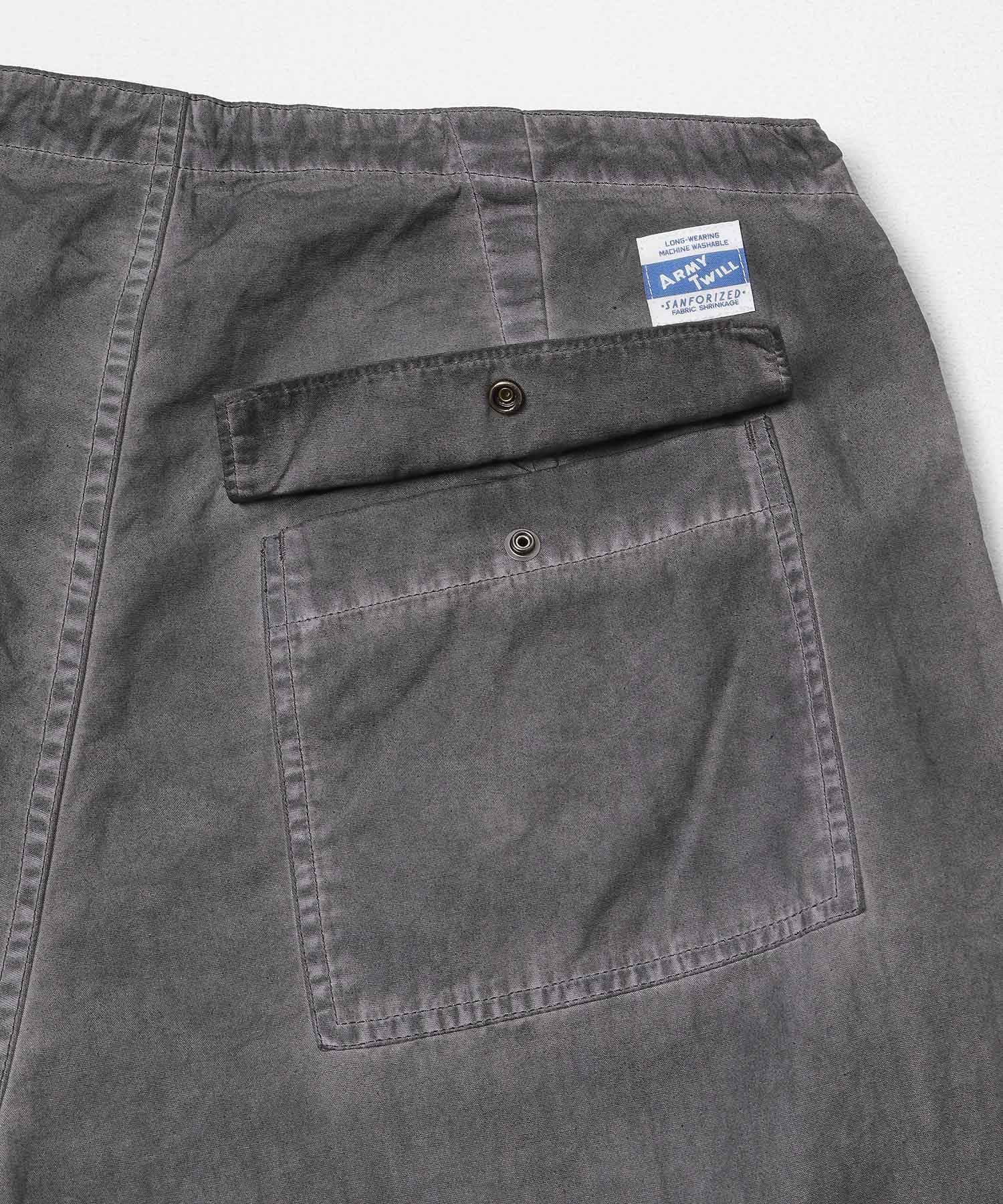 ARMY TWILL　UNEVEN DYEING OVER PANTS CHARCOAL M