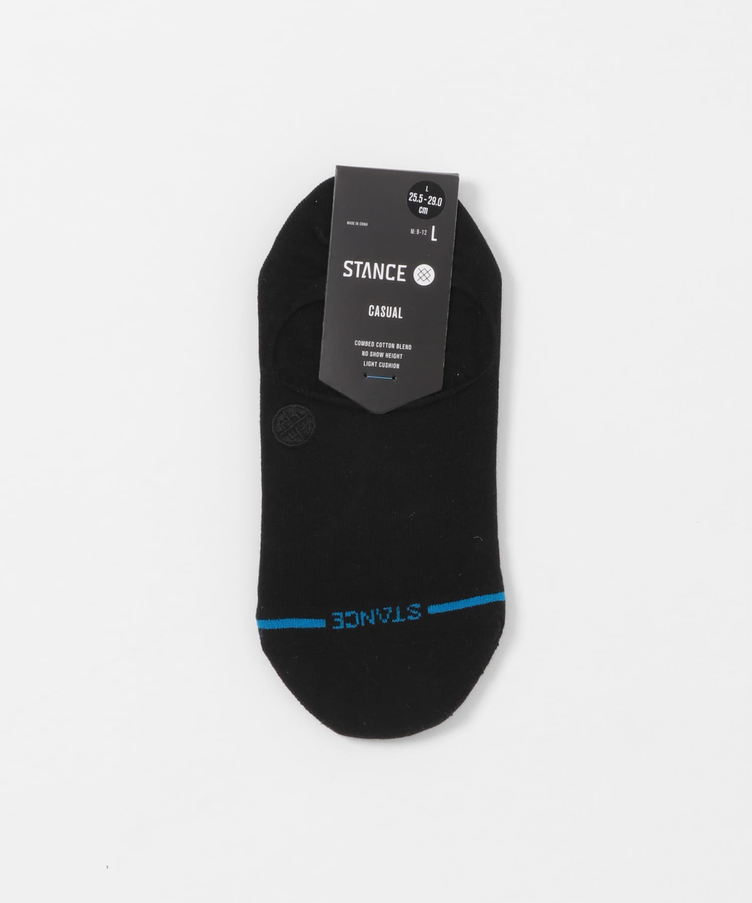 STANCE SOCKS　ICON NO SHOW BLACK L