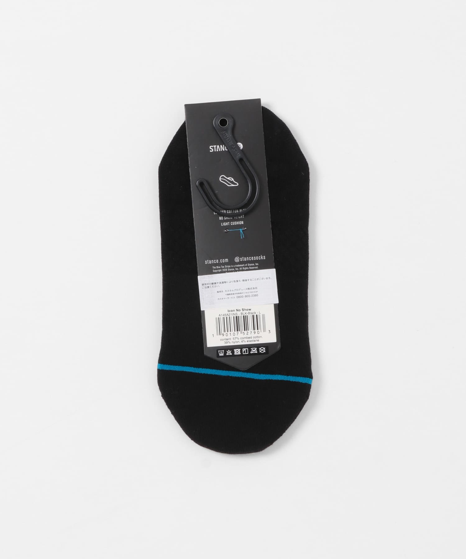 STANCE SOCKS　ICON NO SHOW BLACK L