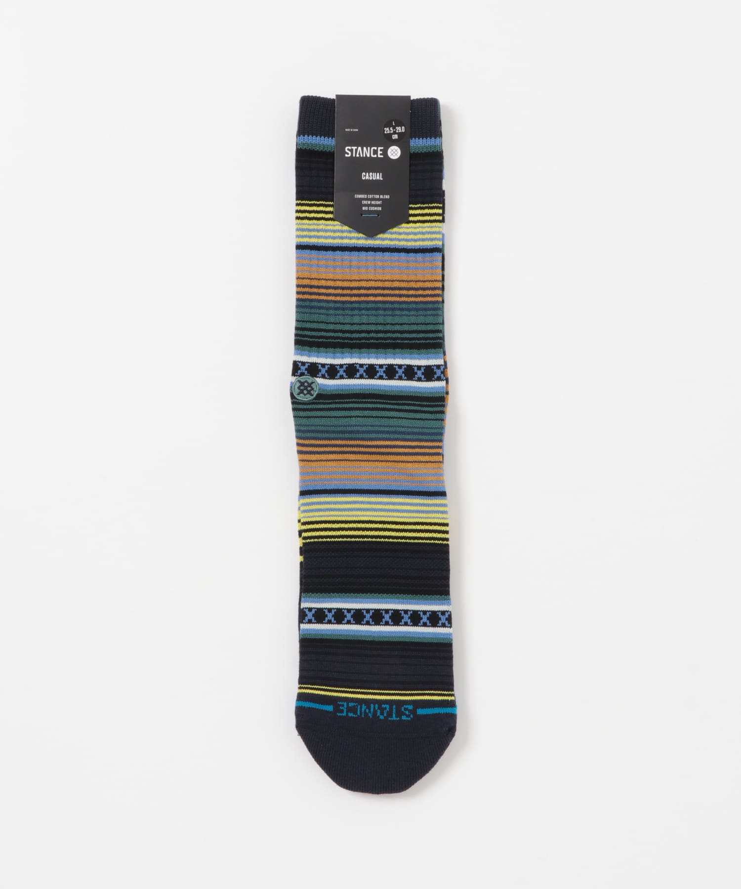 STANCE SOCKS　CURREN ST CREW DEEP TEAL L