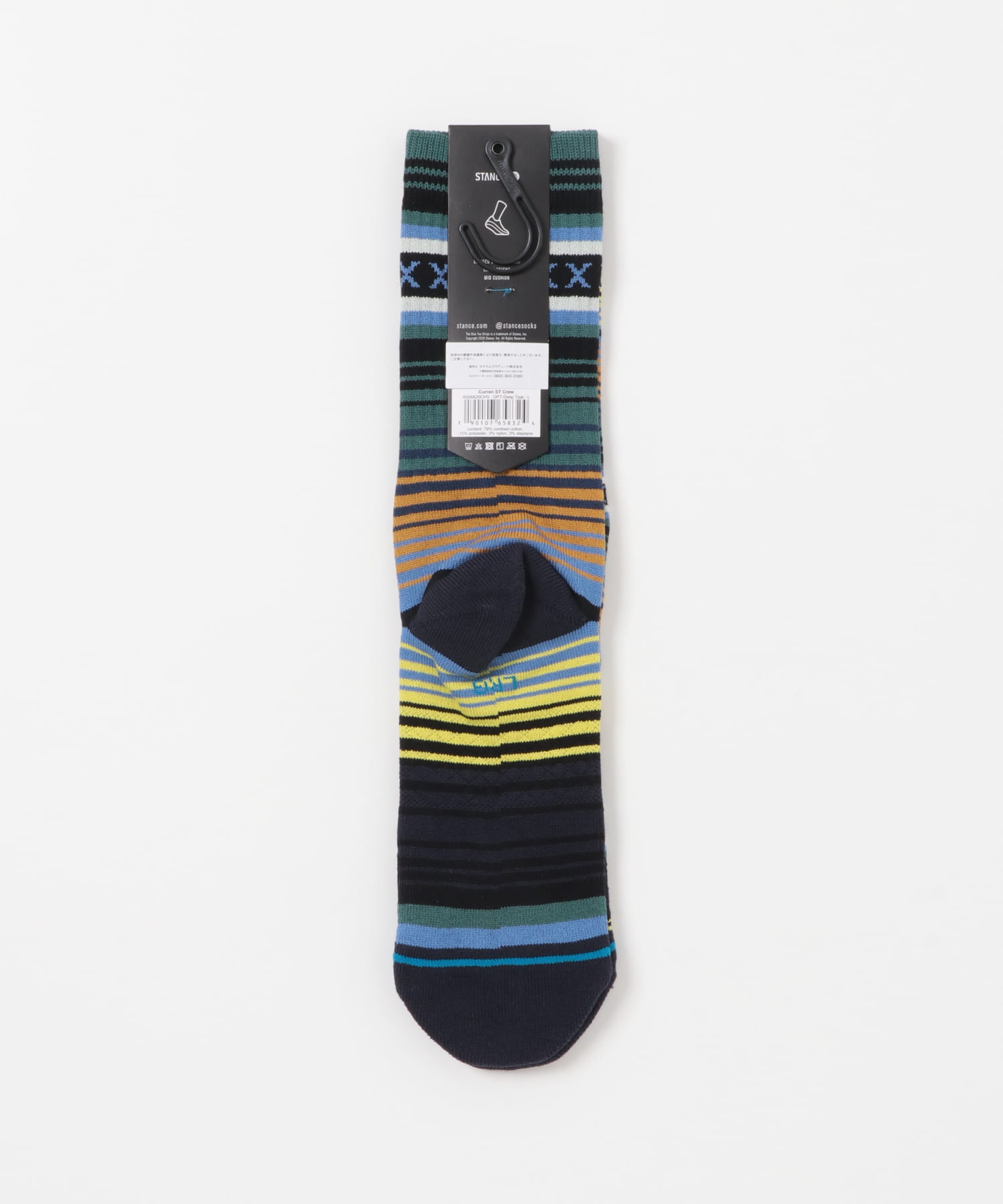 STANCE SOCKS　CURREN ST CREW DEEP TEAL L
