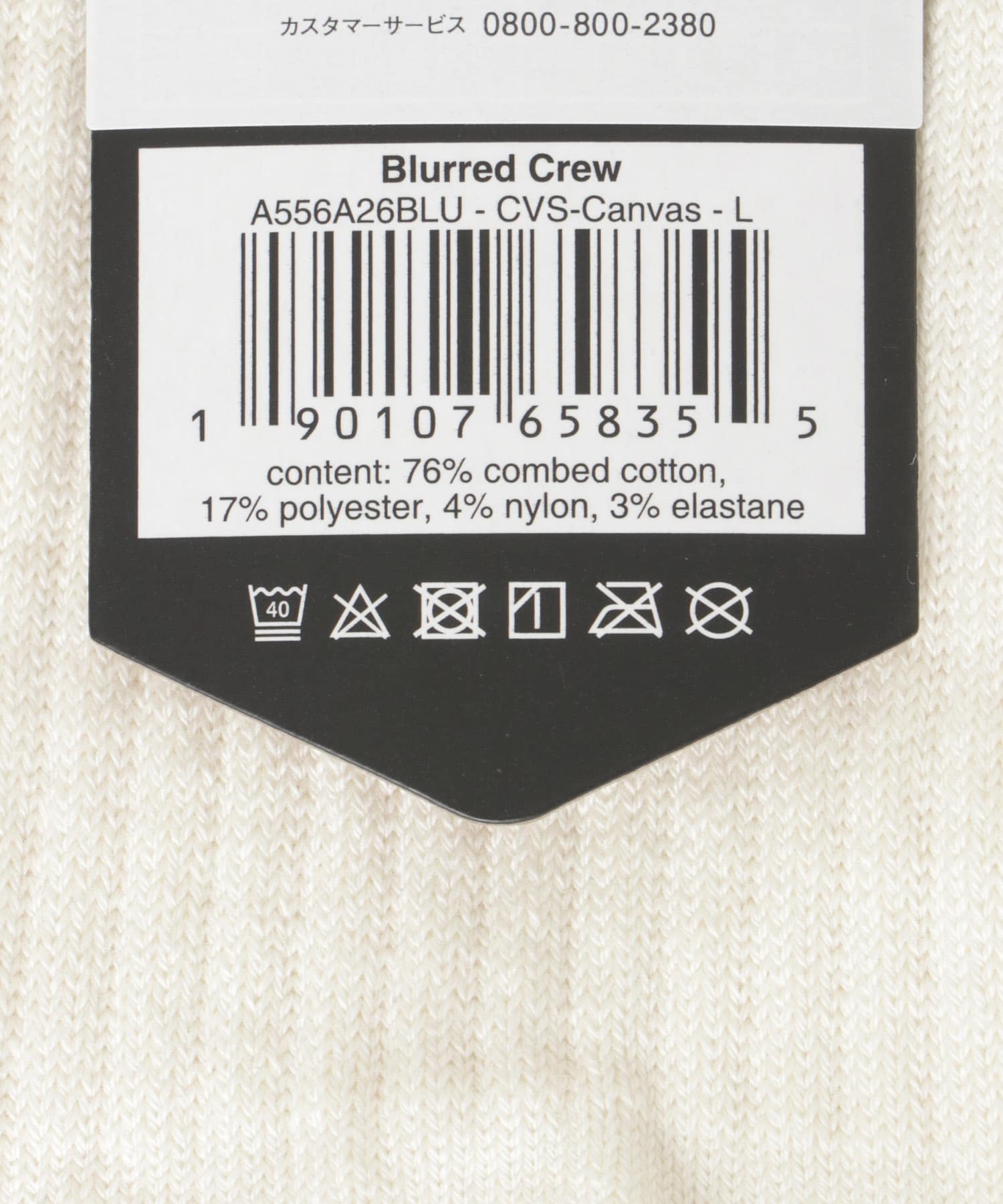 STANCE SOCKS　BLURRED CREW CANVAS L