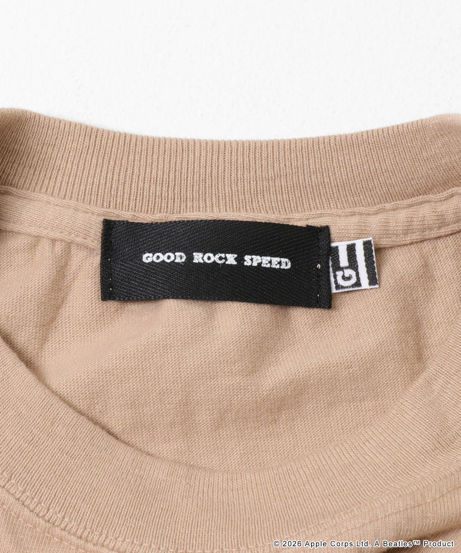 GOOD ROCK SPEED　THE BEATLES T-SHIRTS L BEIGE Free