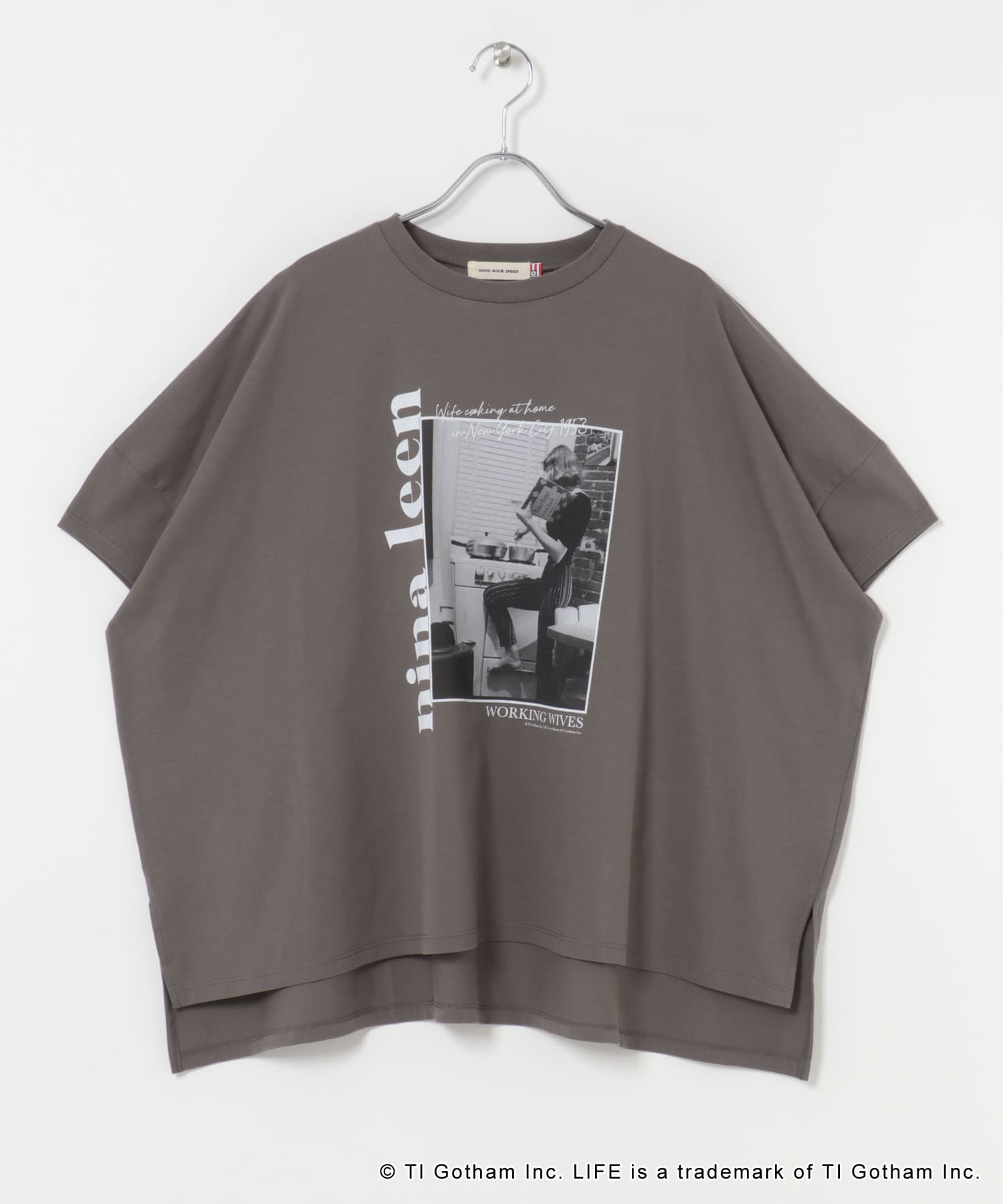 GOOD ROCK SPEED　LIFE T-SHIRTS CHARCOAL Free