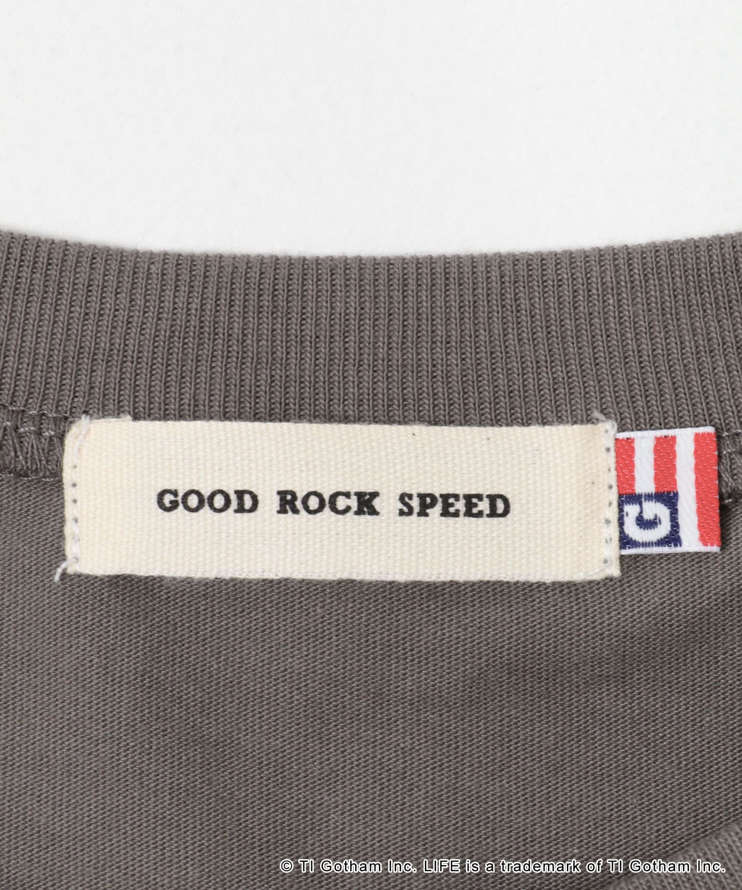 GOOD ROCK SPEED　LIFE T-SHIRTS CHARCOAL Free
