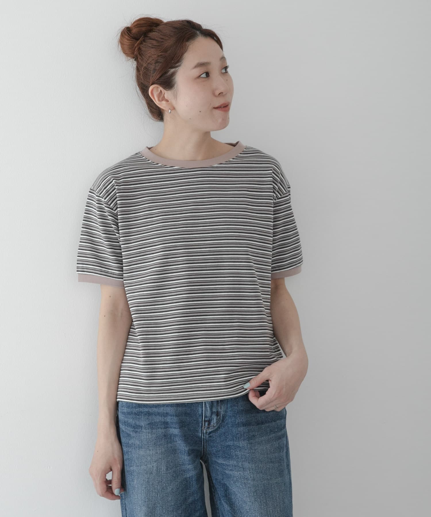 STAR&STRIPE マルチボーダーTシャツ(M マルチグレー): トップス｜URBAN