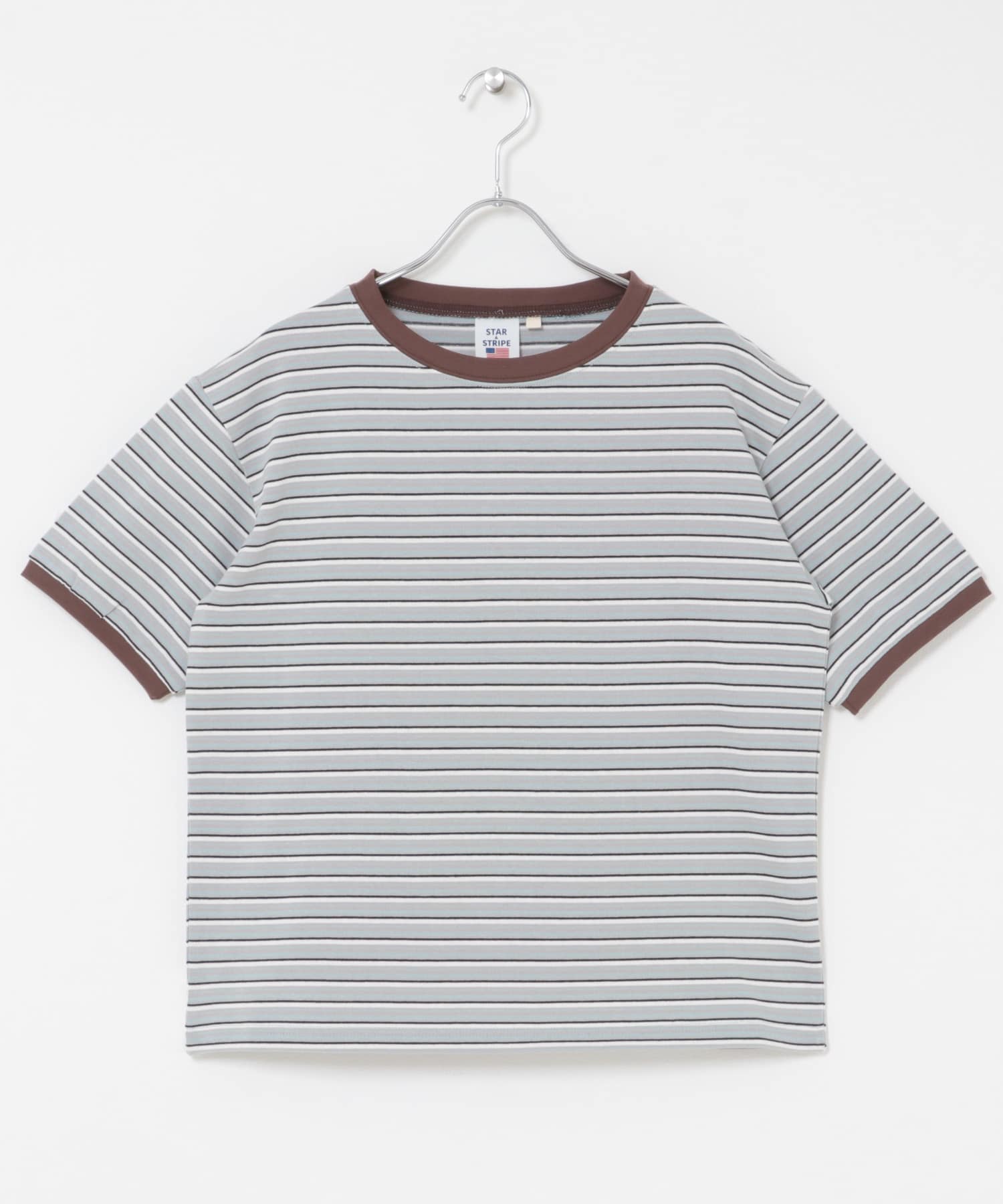 STAR&STRIPE　マルチボーダーTシャツ