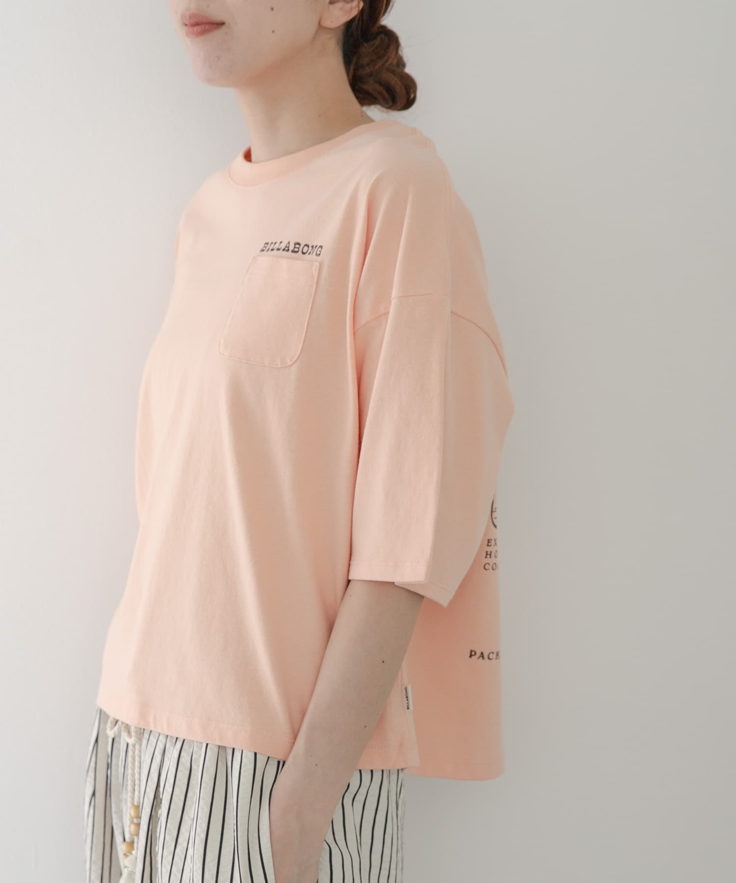 BILLABONG　POCKET LOOSE CROPPED T-SHIRTS