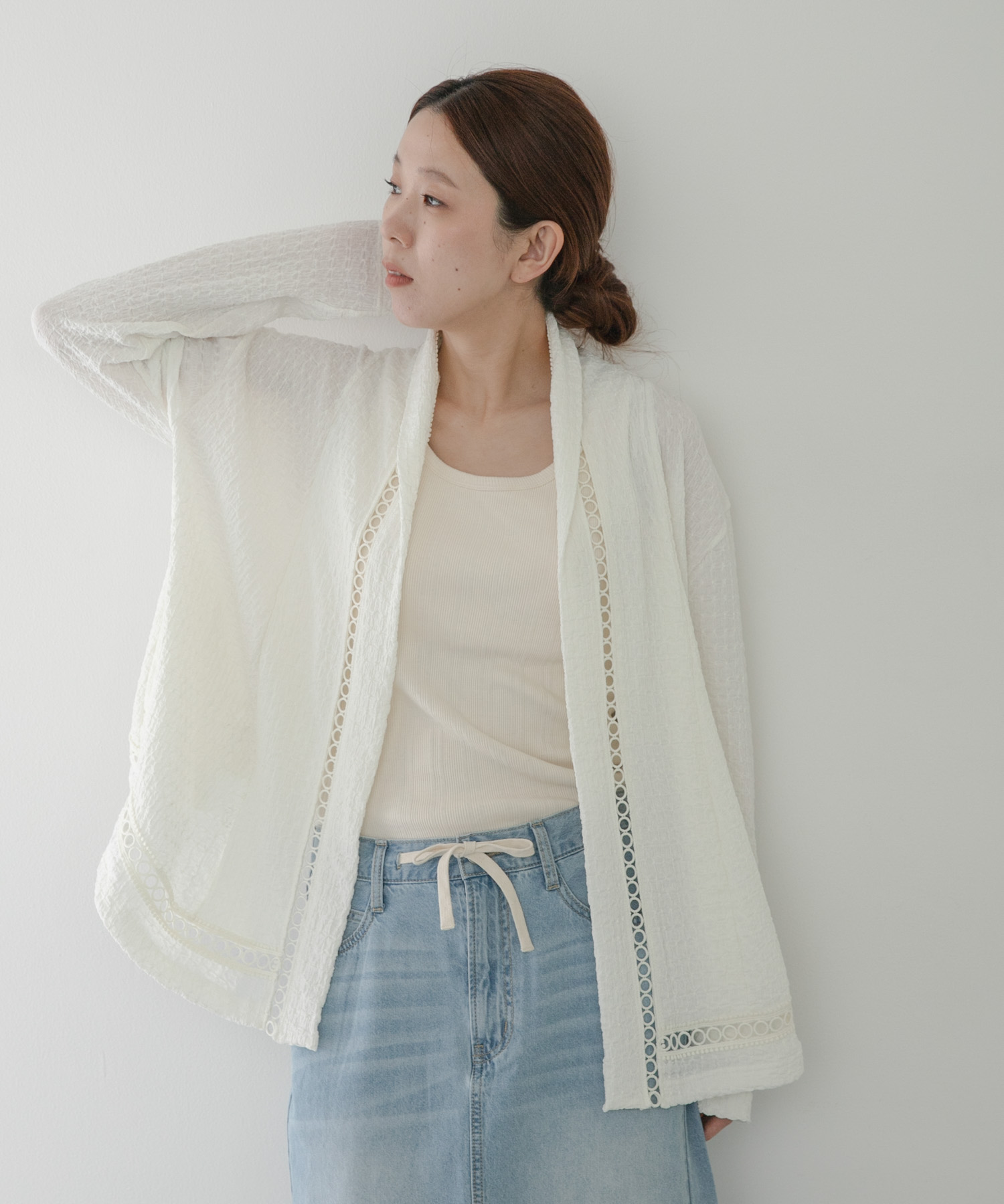 BILLABONG　UTILITY SHIRRING CARDIGAN