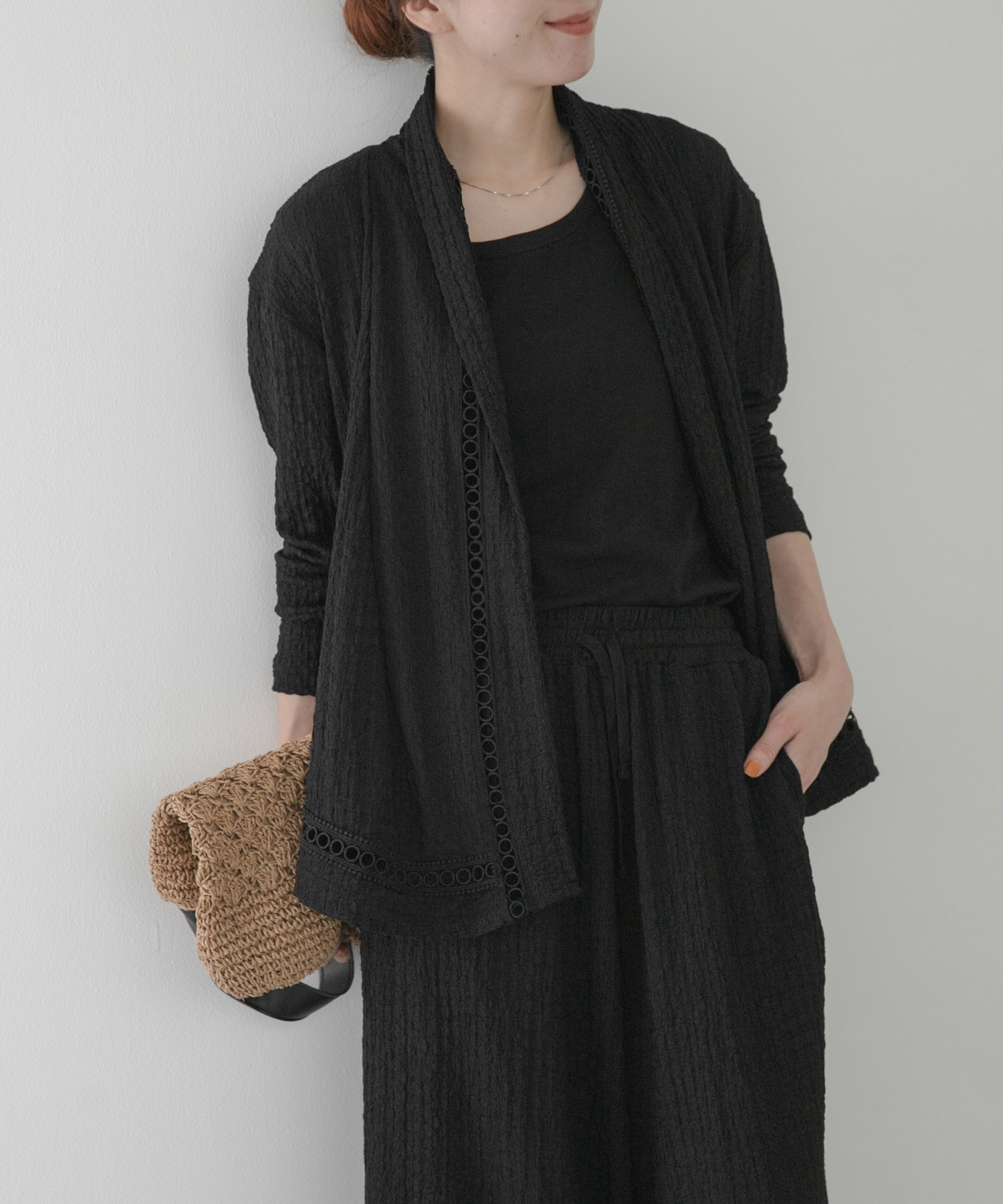 BILLABONG　UTILITY SHIRRING CARDIGAN