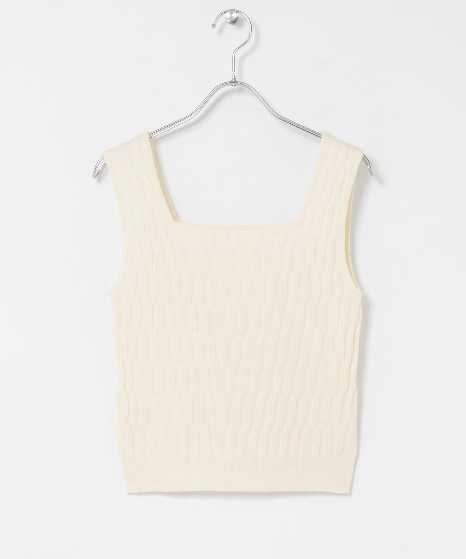 GLASSY SEA　テキストヤードニットタンクトップ