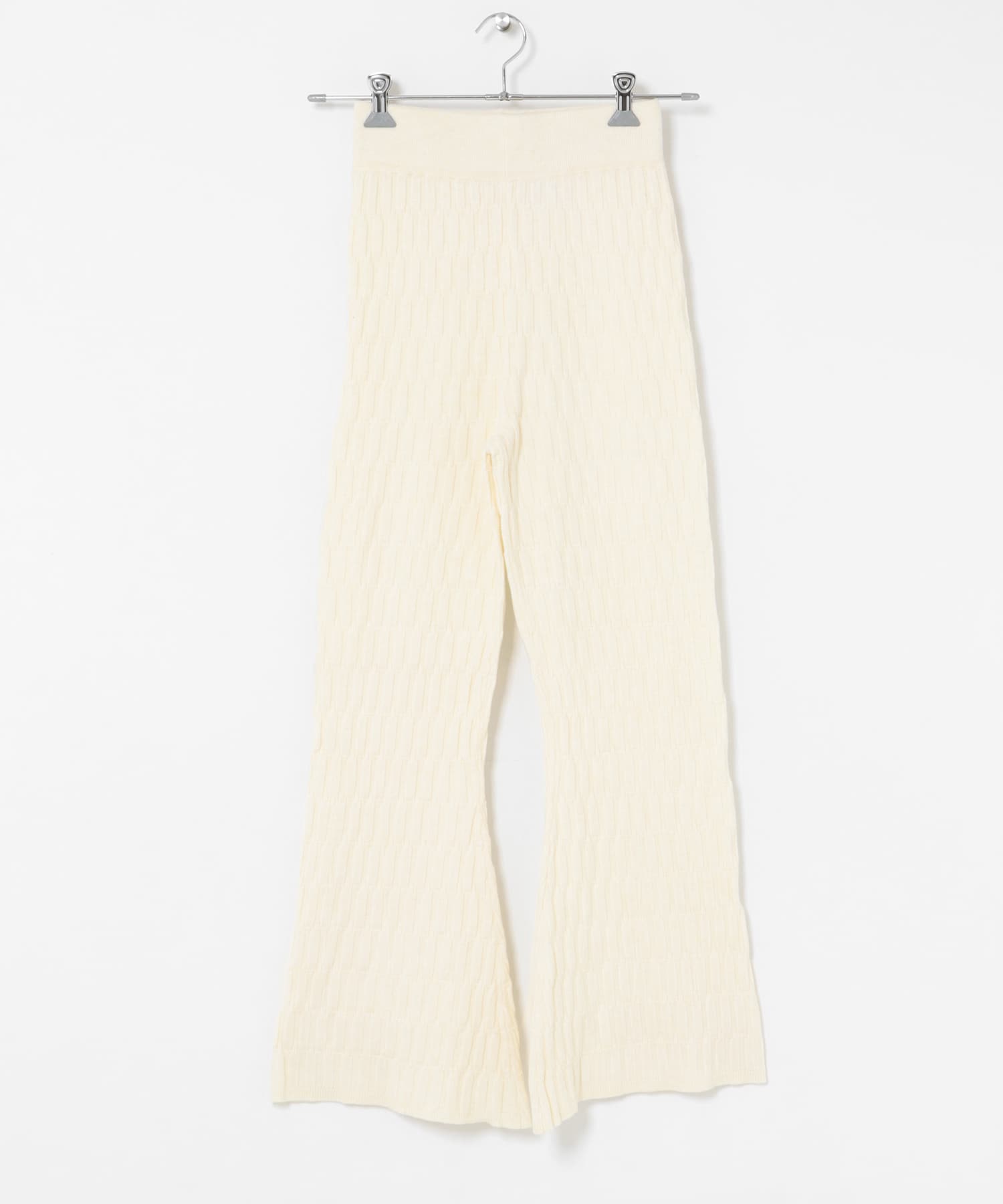 GLASSY SEA　テキストヤードニットパンツ OFF Free