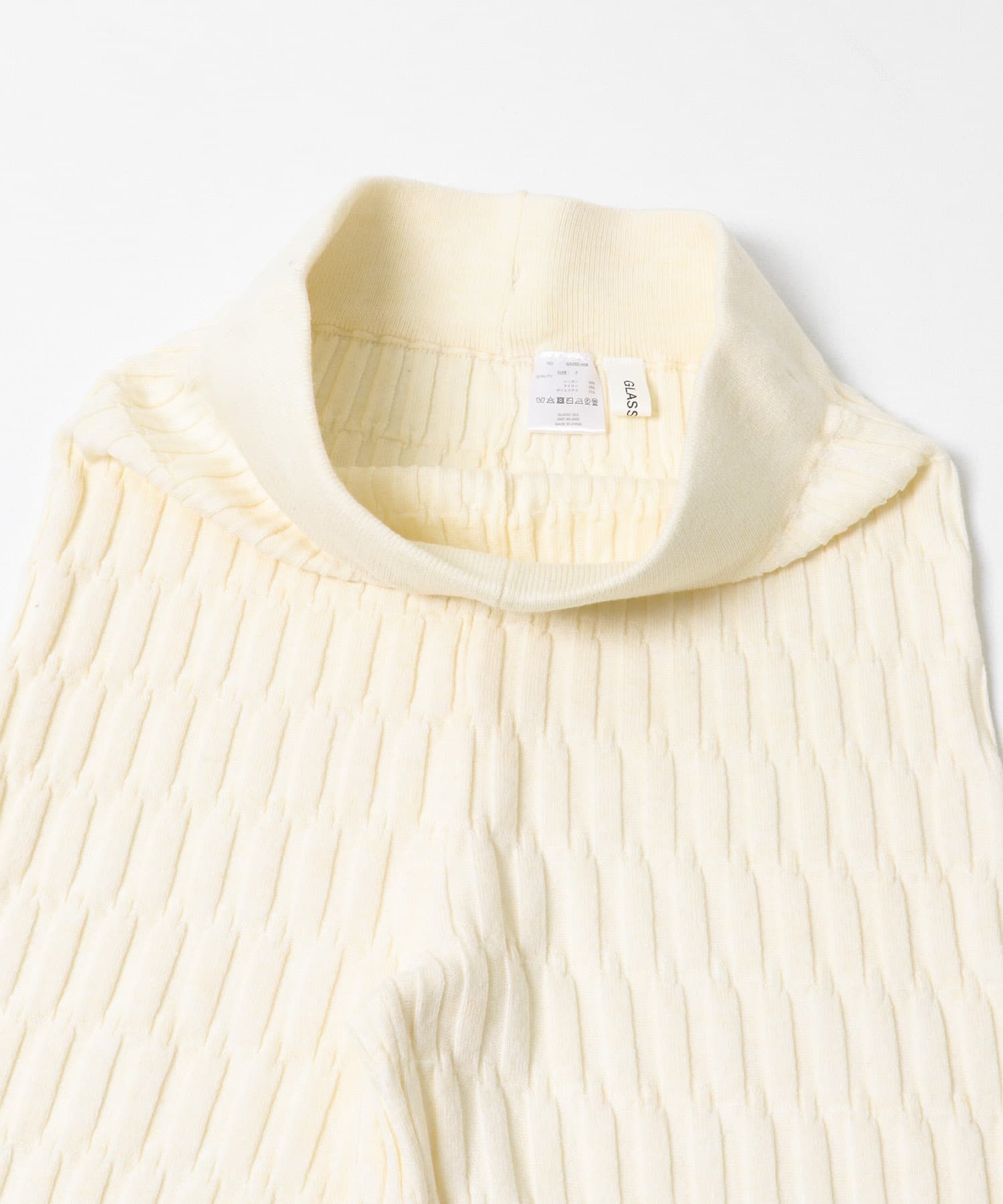 GLASSY SEA　テキストヤードニットパンツ OFF Free