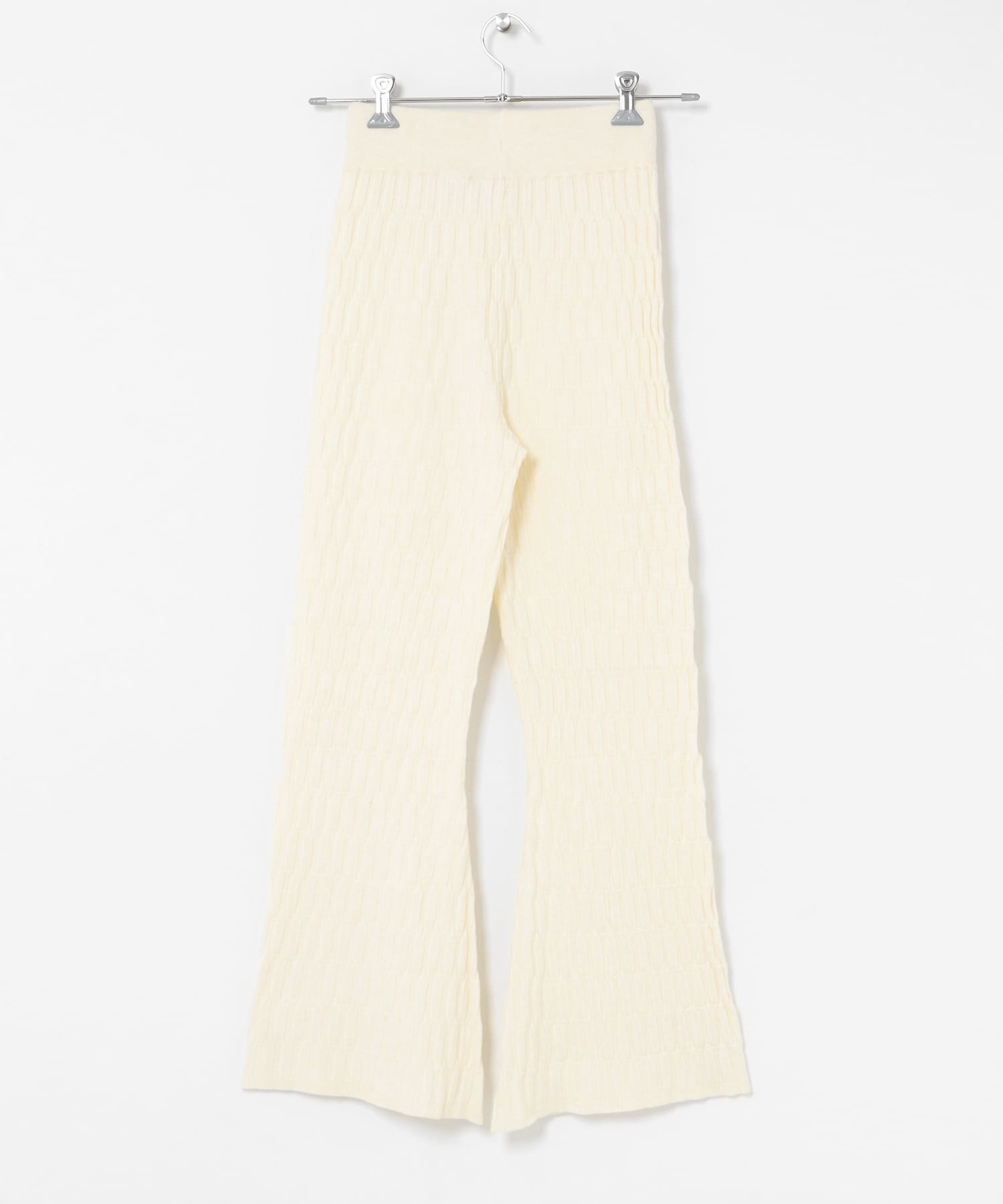 GLASSY SEA　テキストヤードニットパンツ OFF Free