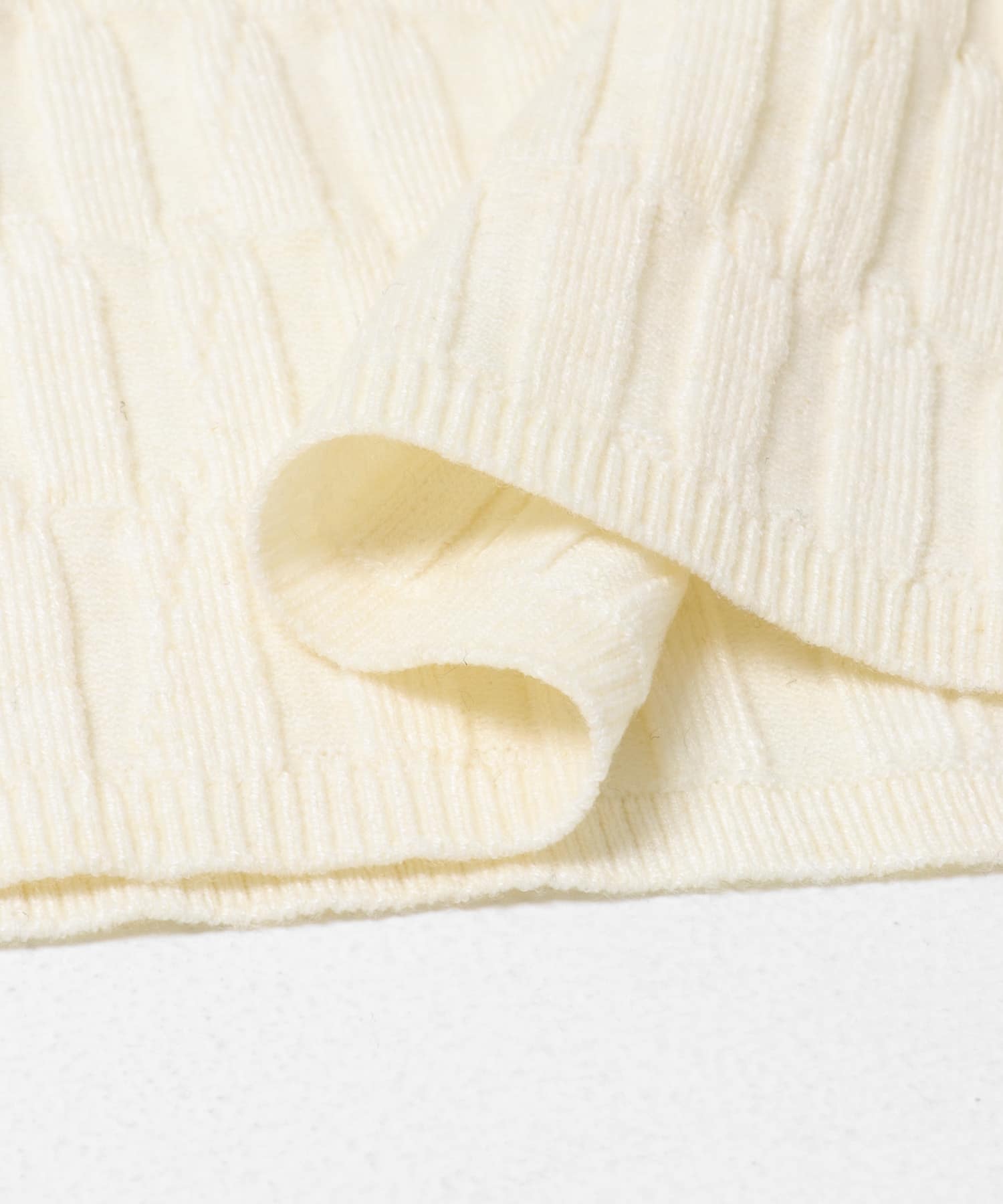 GLASSY SEA　テキストヤードニットパンツ OFF Free