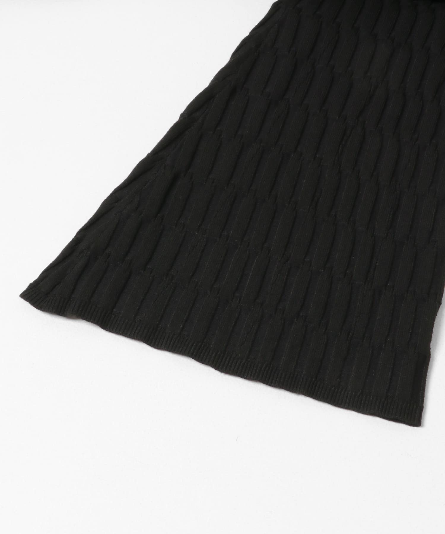 GLASSY SEA　テキストヤードニットパンツ BLACK Free