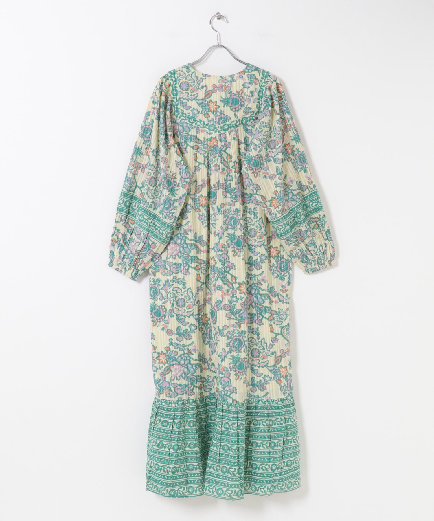 sara mallika　ペイズリーフラワープリントドレス GREEN S