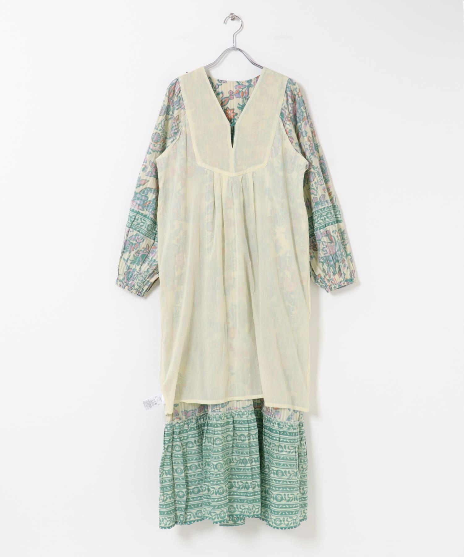 sara mallika　ペイズリーフラワープリントドレス GREEN S