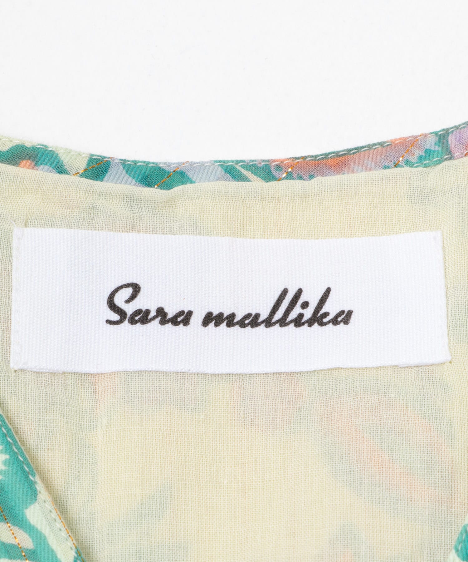 sara mallika　ペイズリーフラワープリントドレス GREEN S